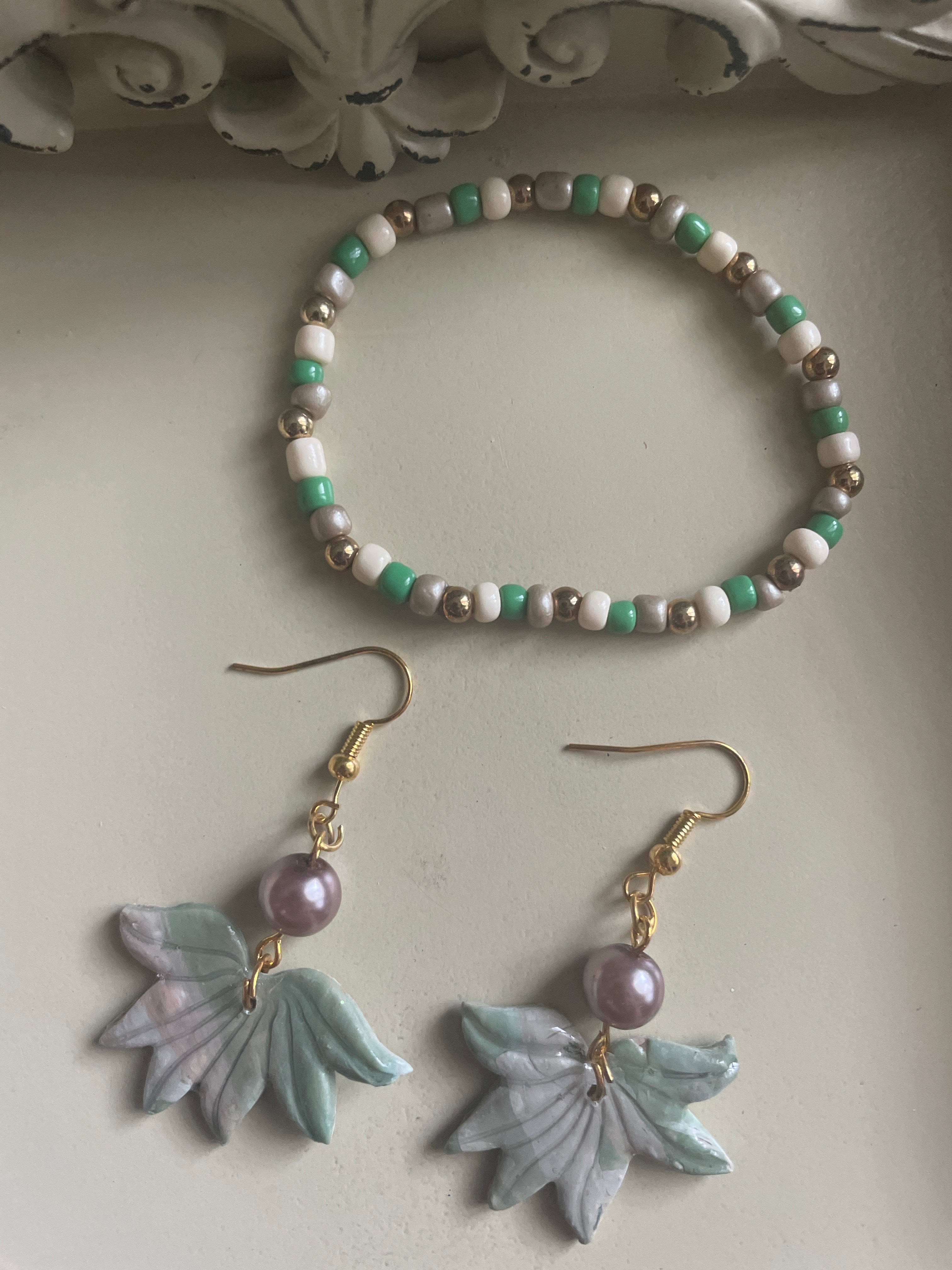 Lotus Blossom Dangle Set