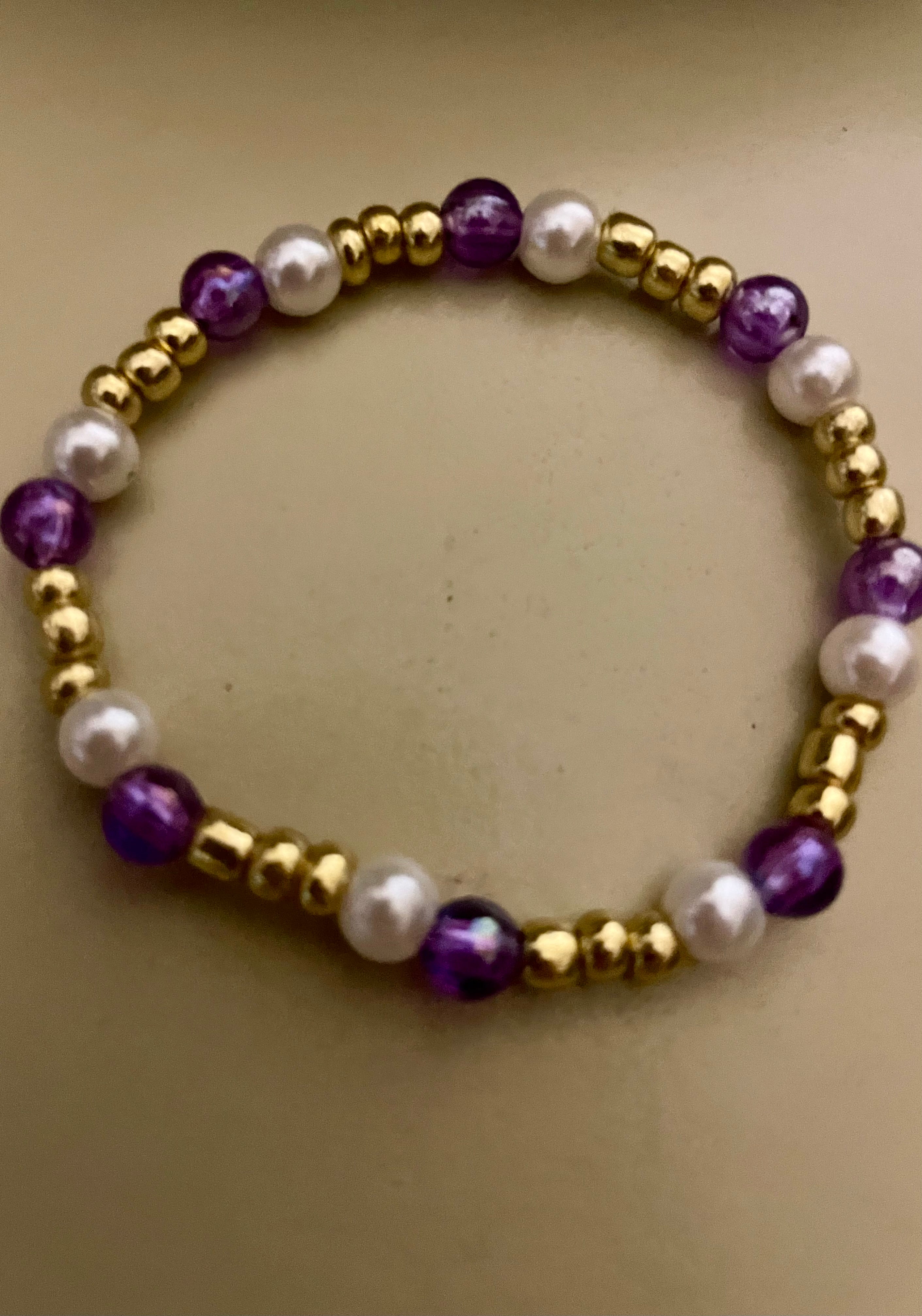 Blush Pink- Ocean Teal- Amethyst Pearl Heart Pura Vida Jewelry Sets