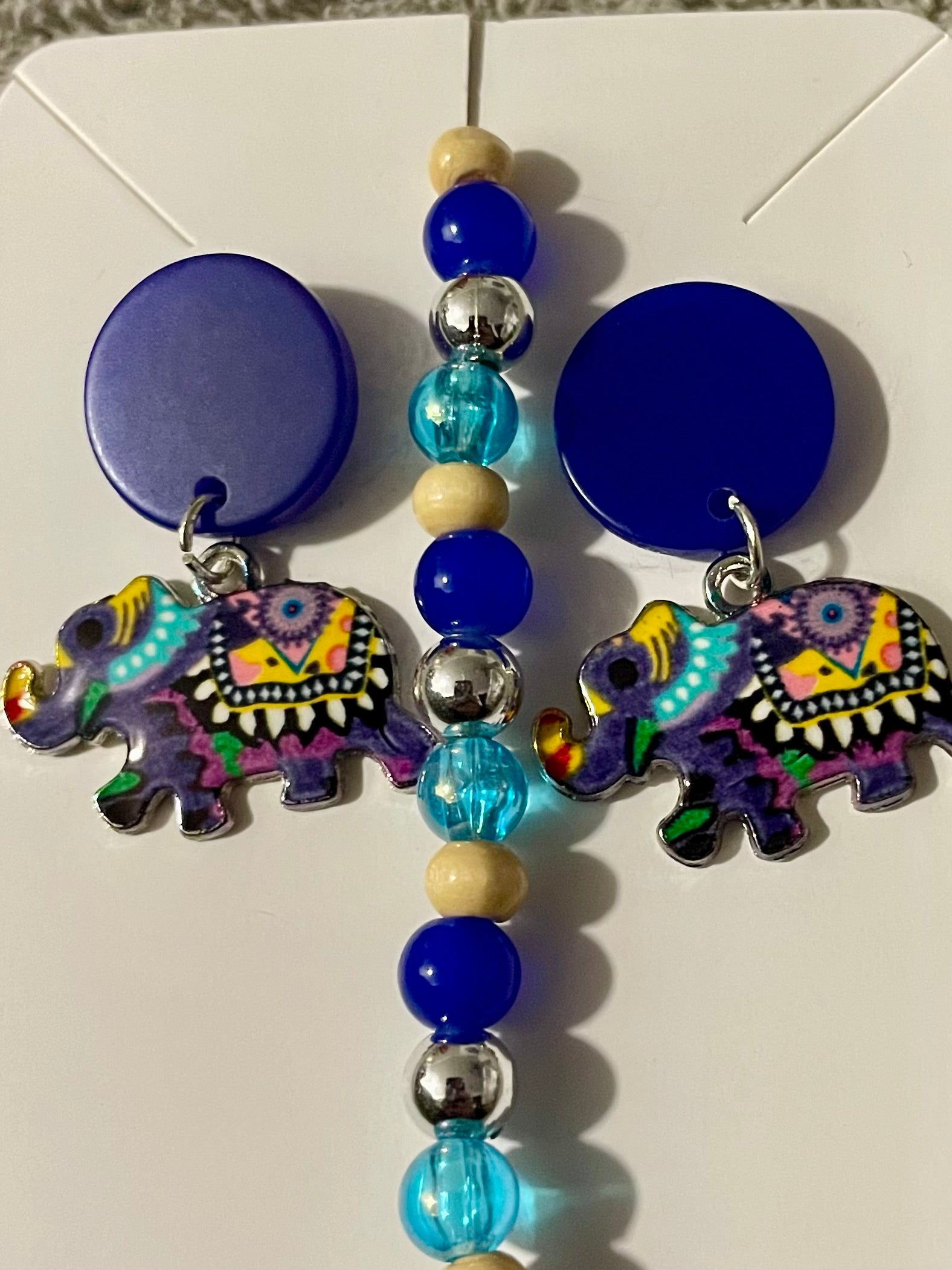 Purple Elephant Dangles