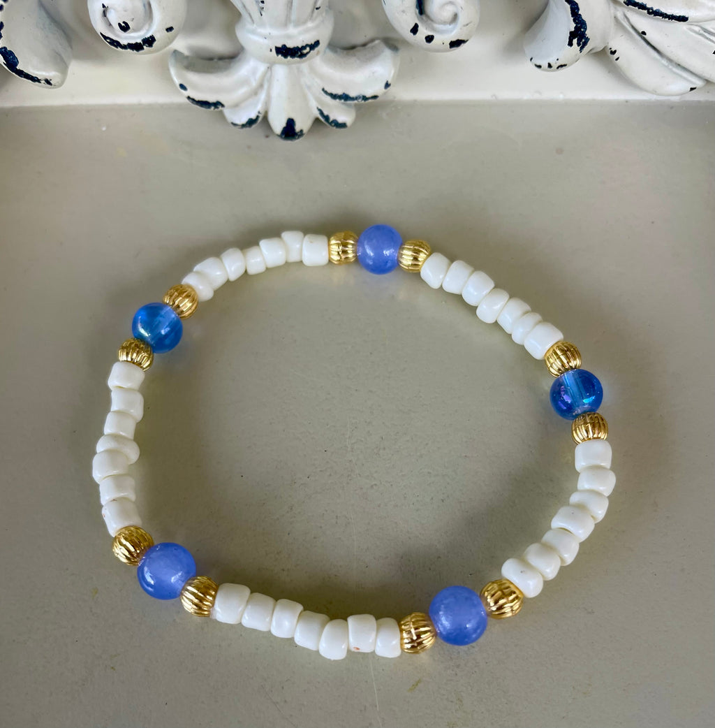 18K Gold Plated PVD Blue Ocean Sapphire Teardrop Fine Jewelry Set- Sublime Designs by Suzie