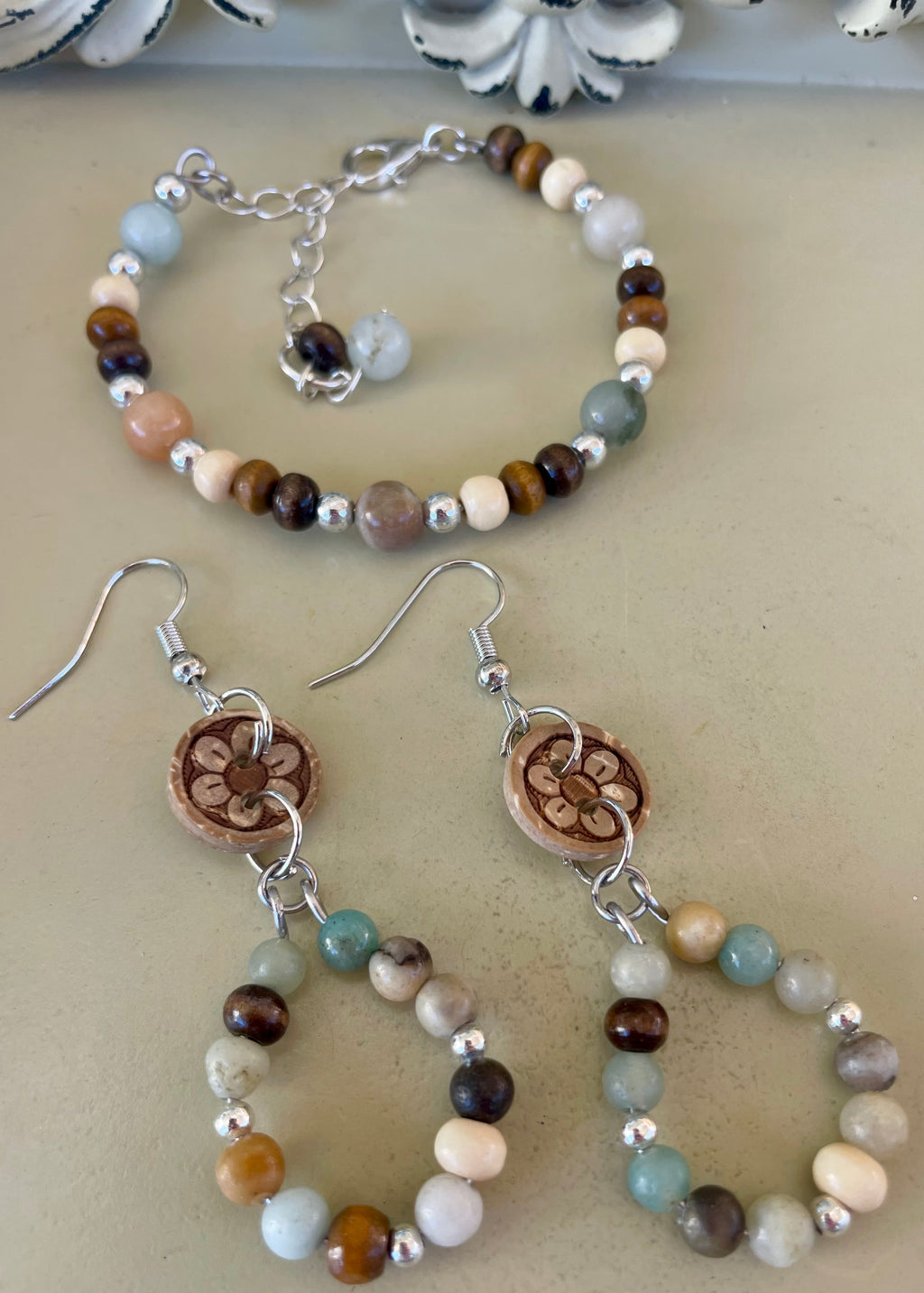 Amazonite & Tiger's Eye Earth Jewelry Set by Sublime Designs by Suzie