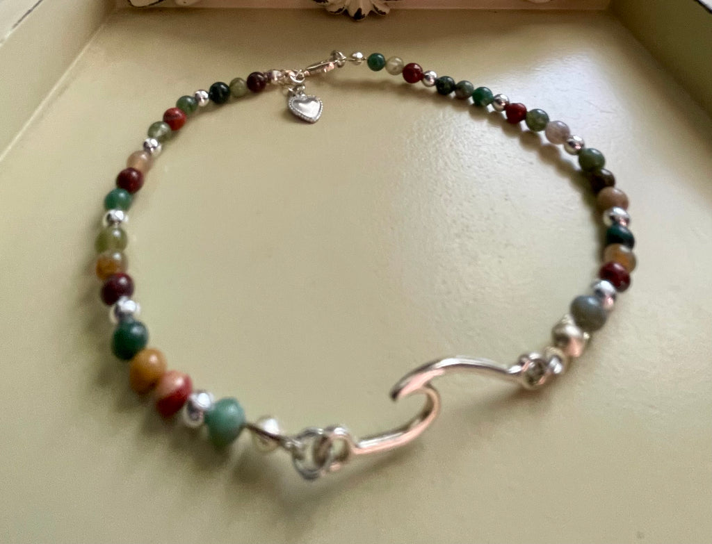 Jasper & Amazonite Catch the Wave Pura Vida Bracelet or Anklet