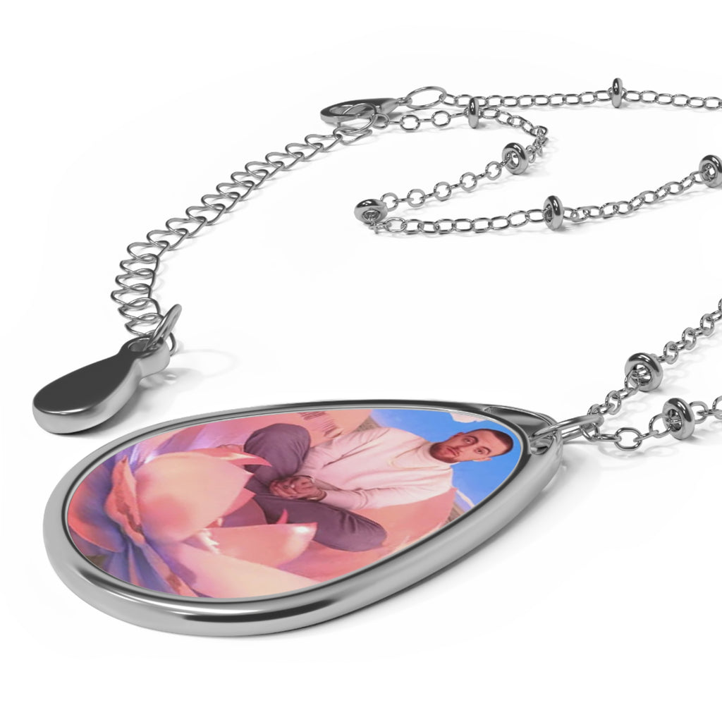 Oval Mac Miller Photo Necklace — Personalized Teardrop Pendant with Custom Image - Good News : Mac Miller