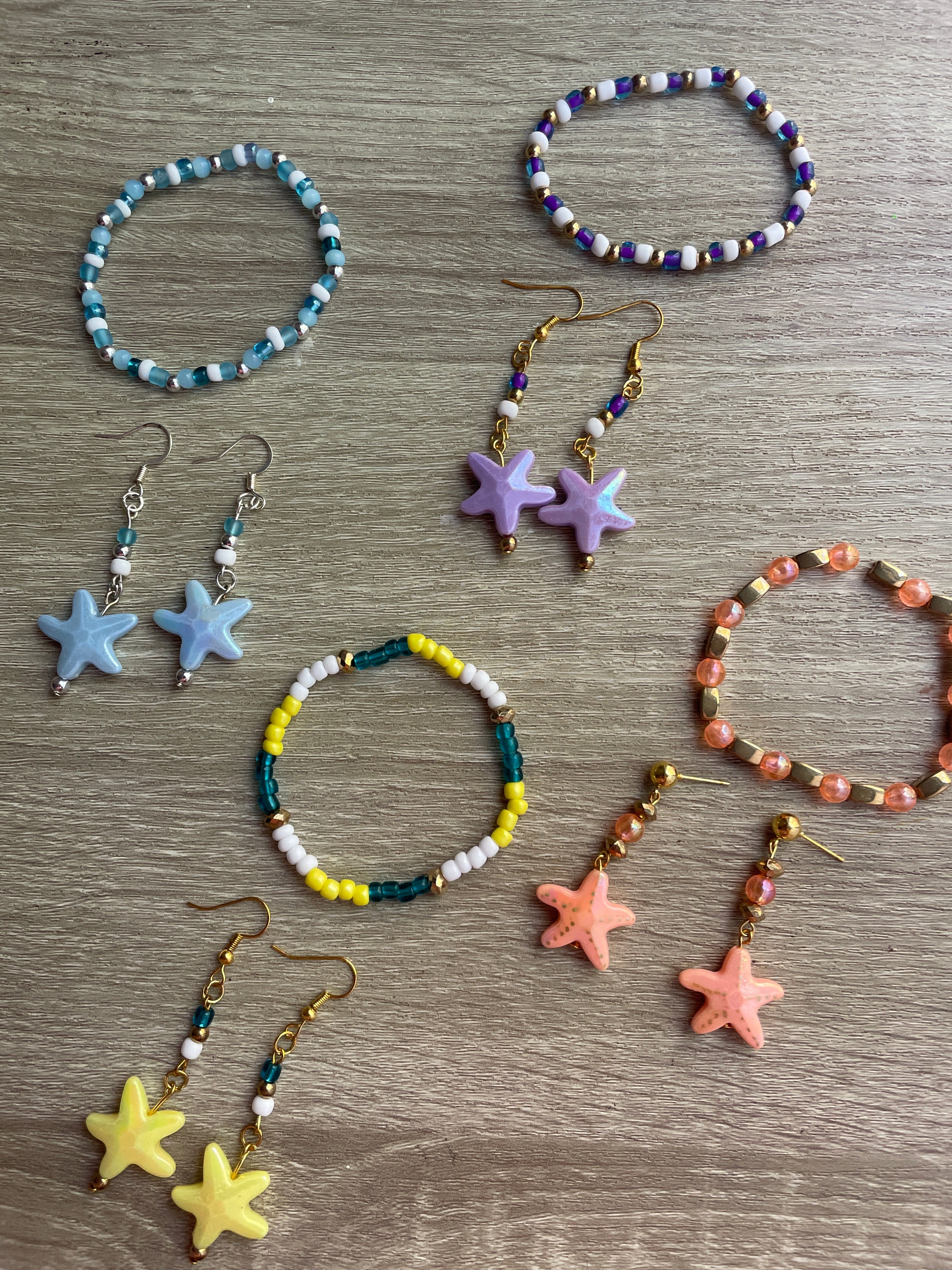 Starfish Dangle Drops Jewelry Sets - 4 Variants