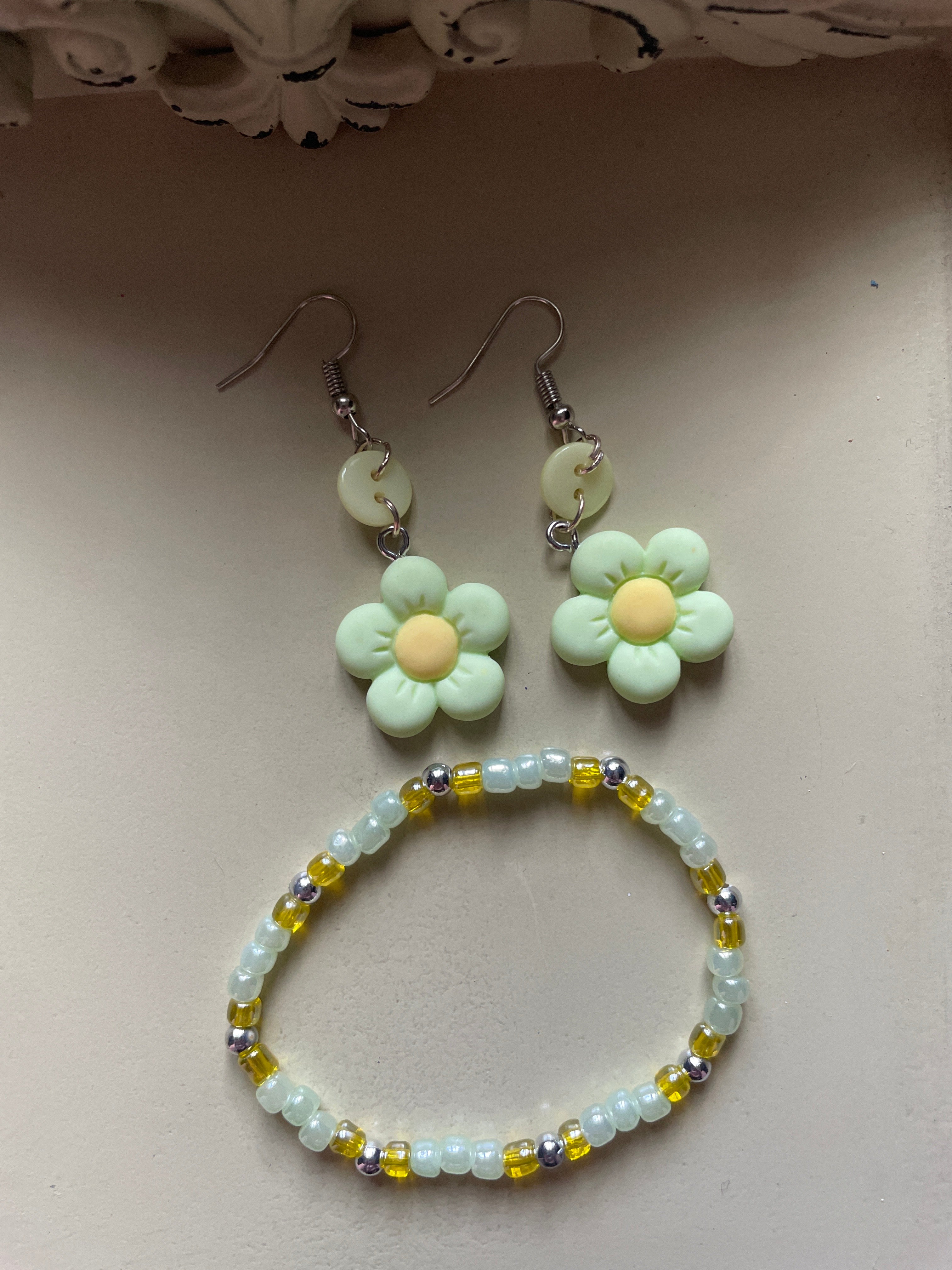Mint Daisy Delight Jewelry Set
