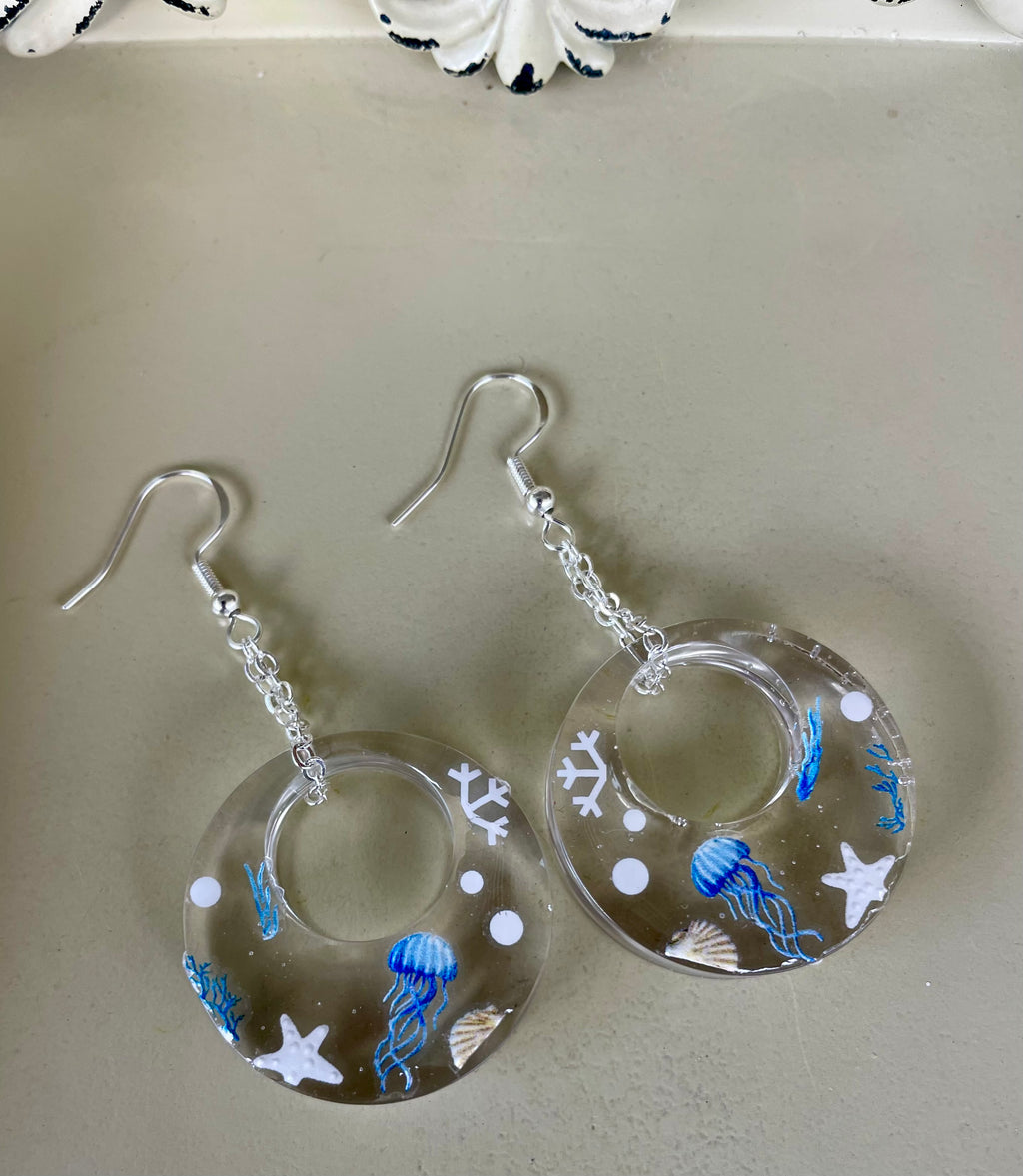 Deep Seadrift Jellyfish Sterling Silver Jewelry Set- Sublime Designs by Suzie