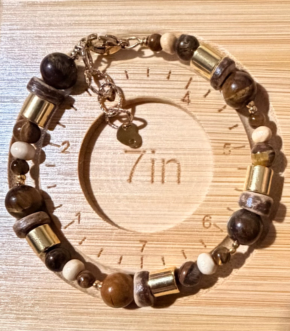 Gold Plated Tiger’s Eye & Hematite Adjustable Bracelet