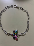 Dragonfly Paperclip Anklet