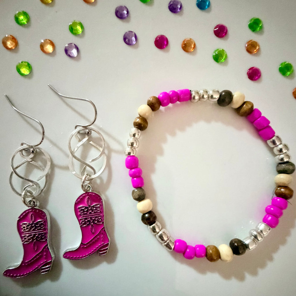 Wild West Rodeo Cowboy Boot Cowgirl Boot Earring Jewelry Sets
