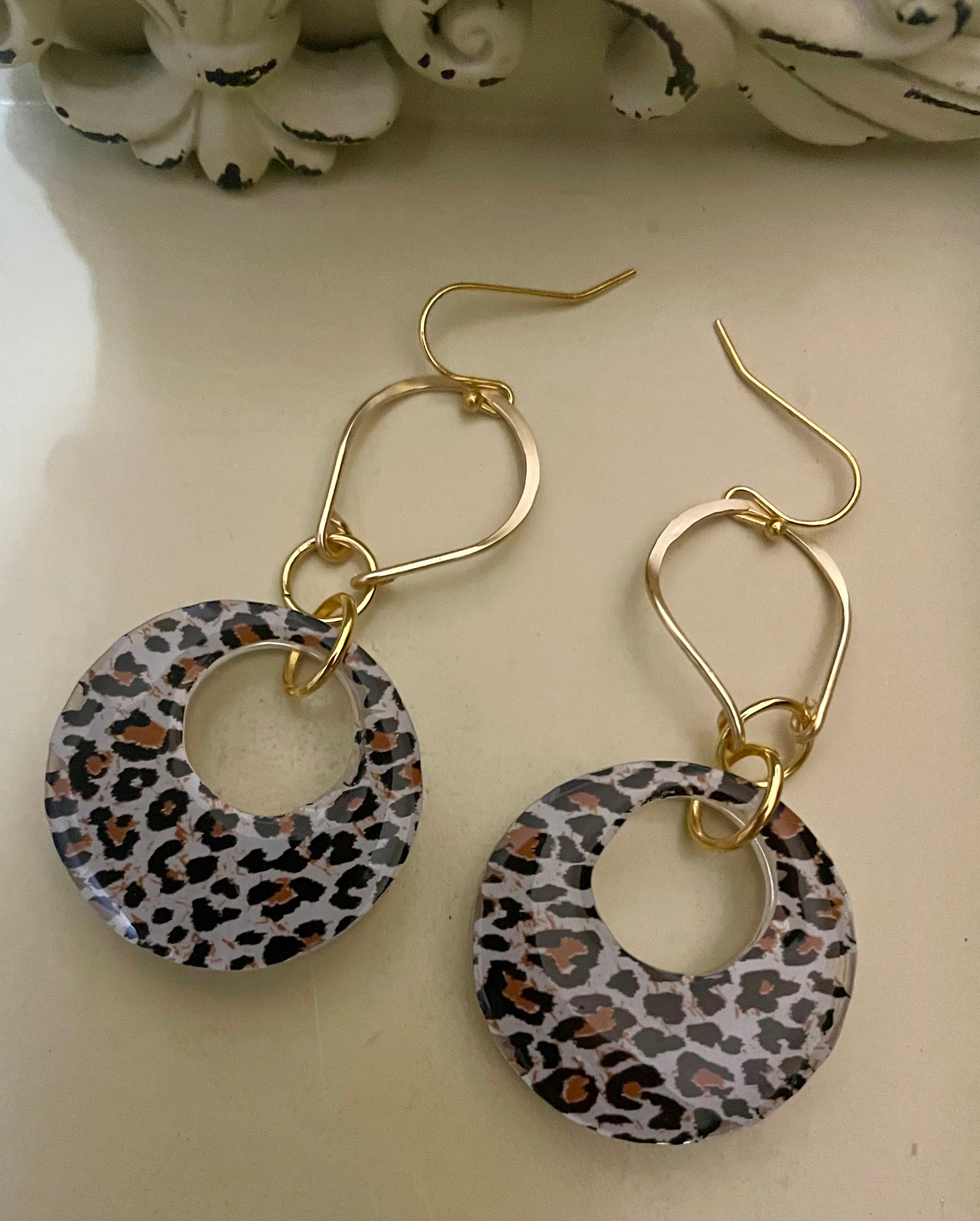Leopard Print Earring Dangles