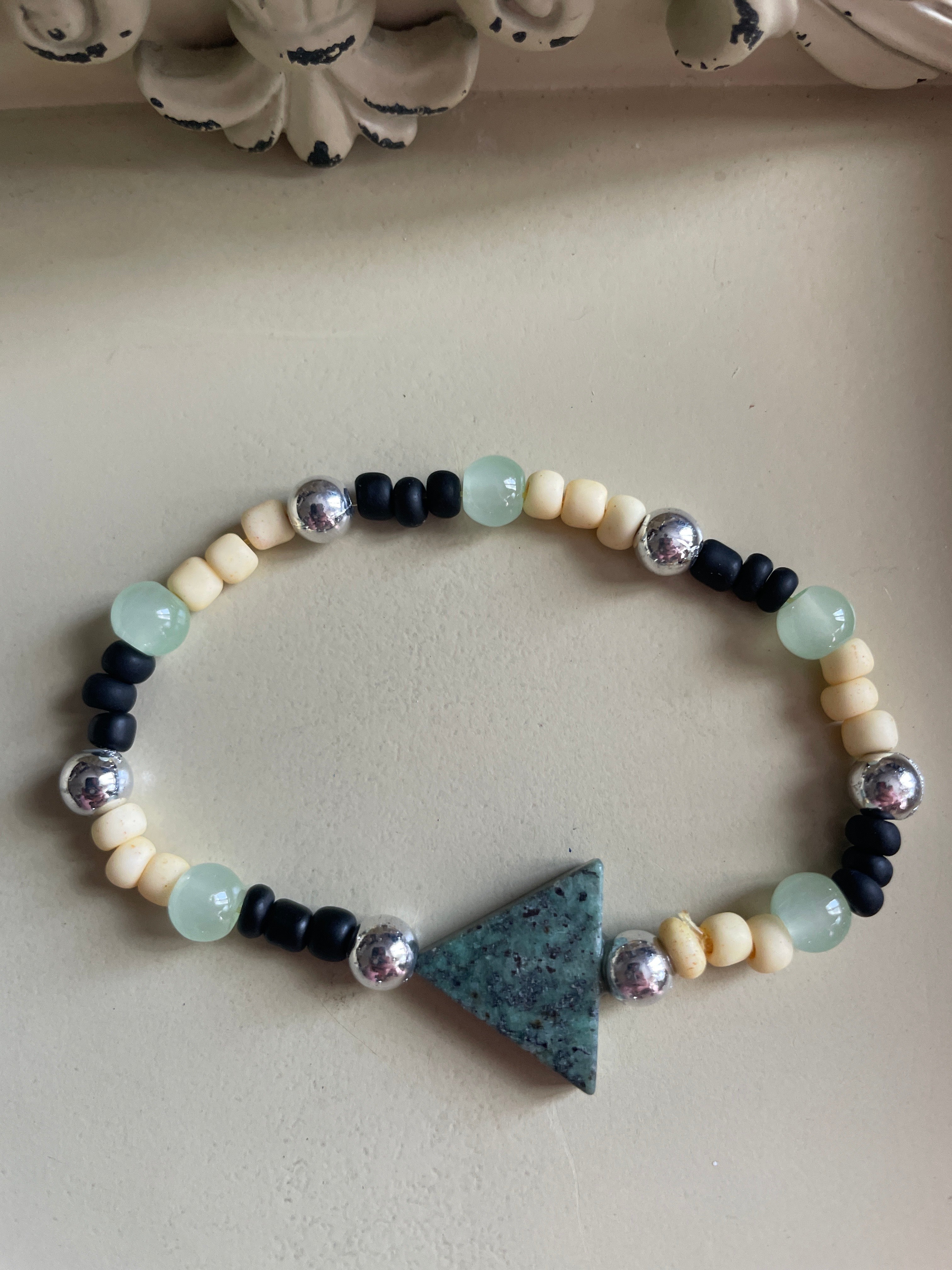 African Turquoise Triangle Bracelet