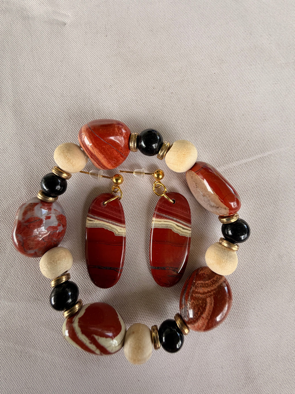Autumn Embers Jasper Jewelry Set