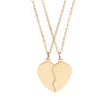 Engravable Break-Apart Heart Necklace Set — Best Friend / Couples Split Pendant by Suzie with Sublime Designs