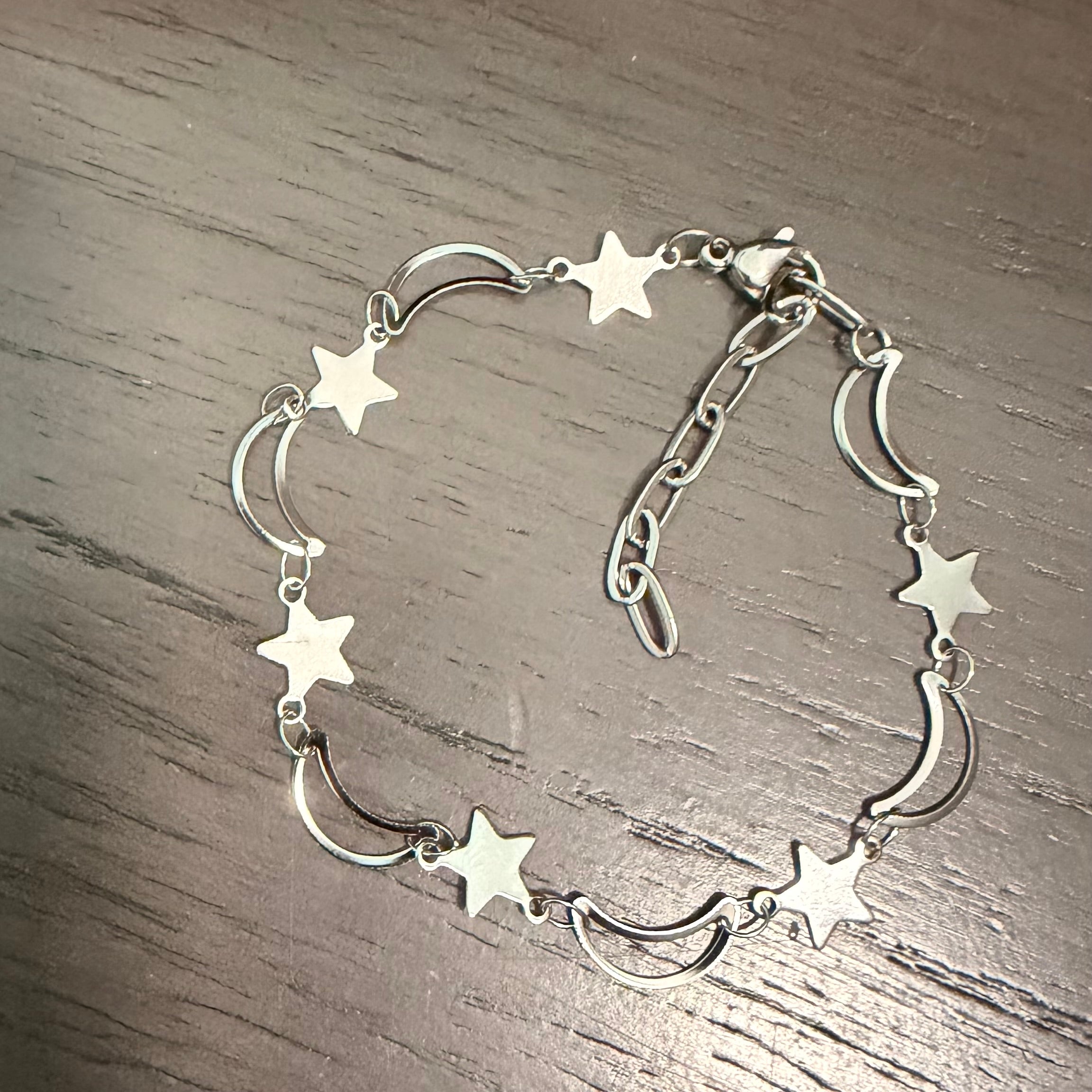 Moon & Star Celestial Branklet- Waterproof Interchangeable Jewelry Stainless
