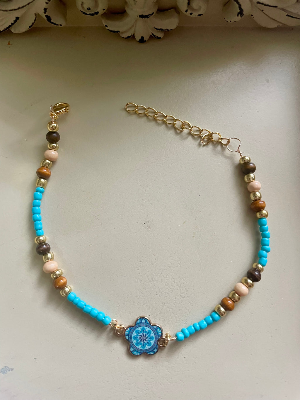 Turquoise Boho Jewelry Swirl Set