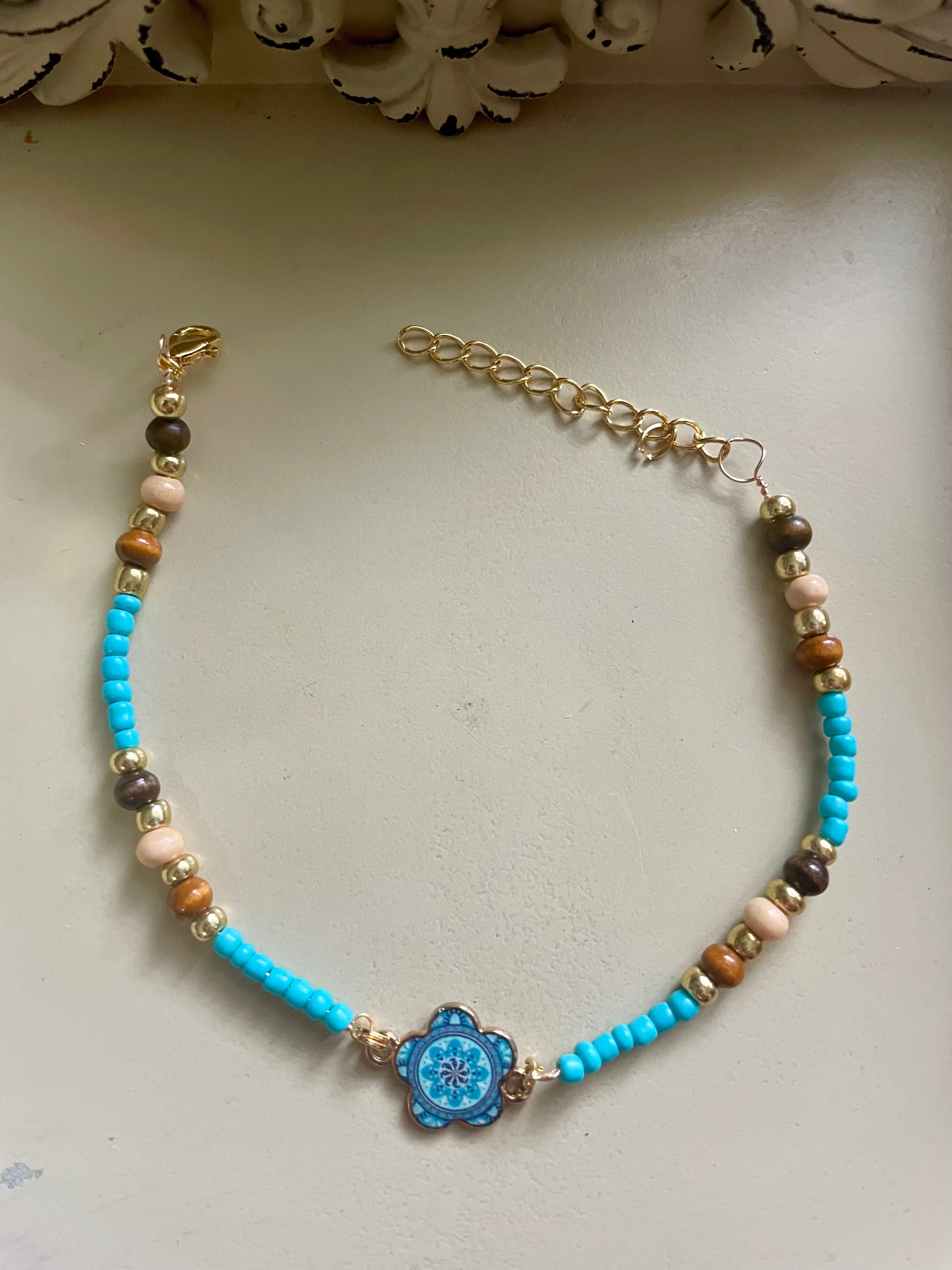 Turquoise Boho Jewelry Swirl Set