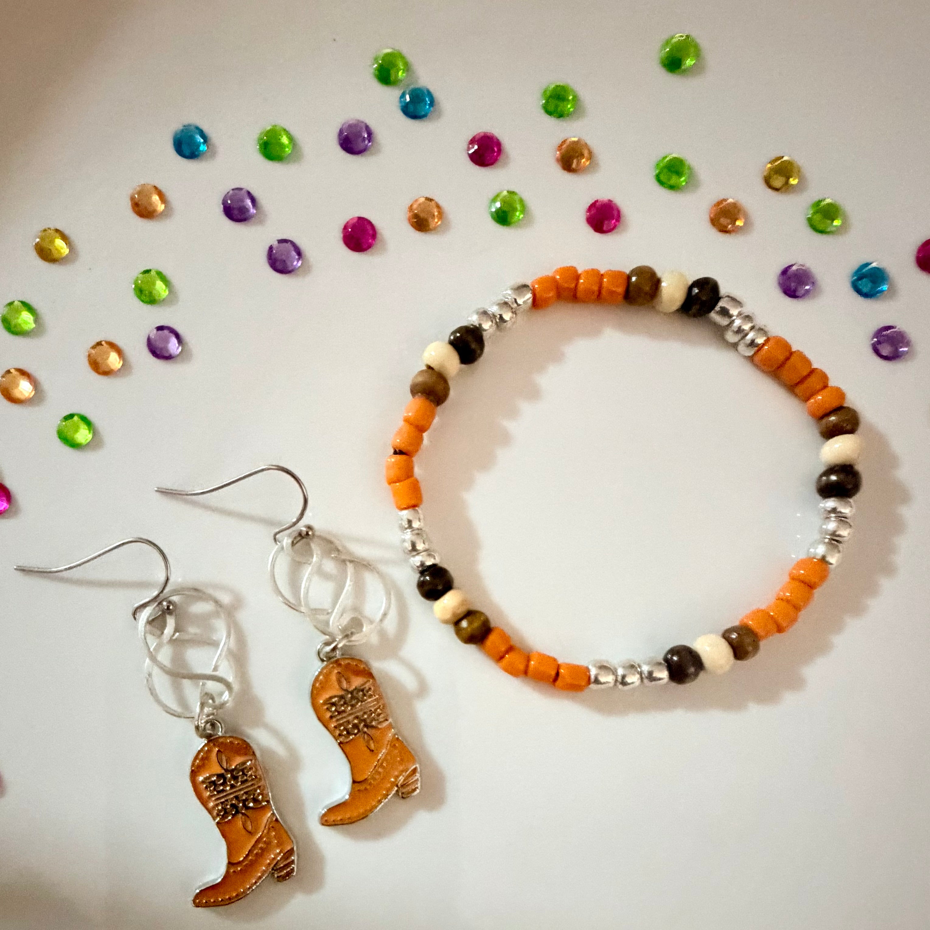 Wild West Rodeo Cowboy Boot Cowgirl Boot Earring Jewelry Sets