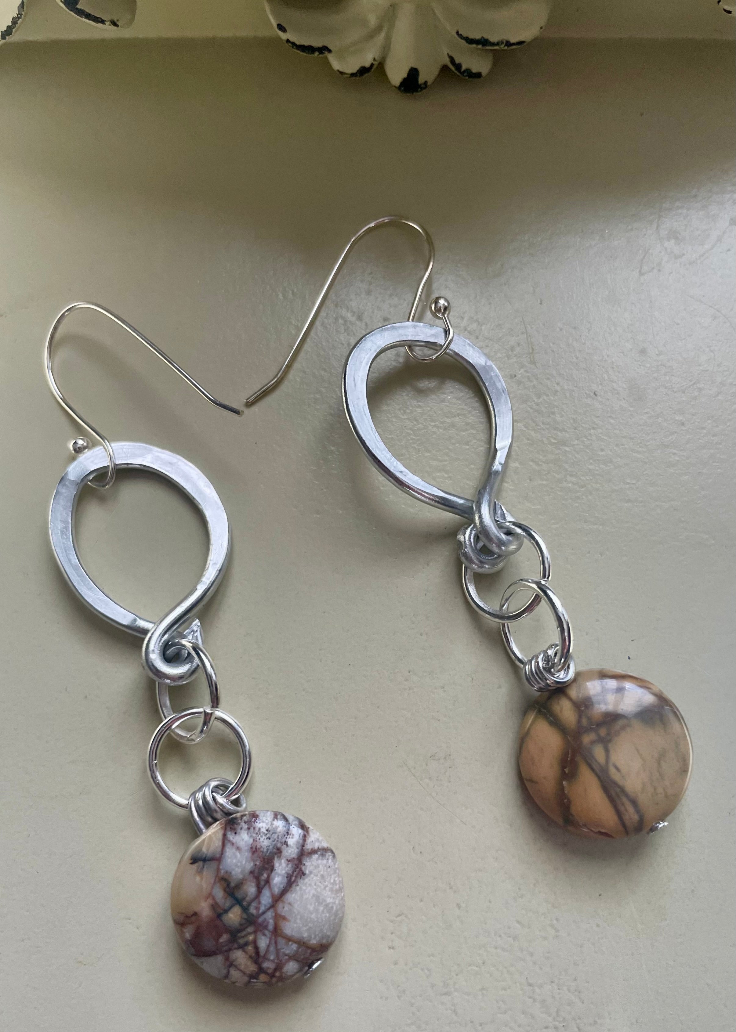 Earthy Cascade Jasper Earrings