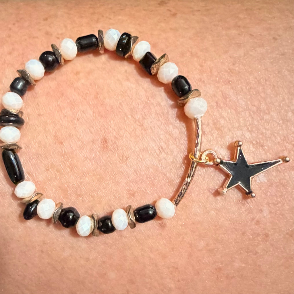 Black & Gold Starburst Bracelet