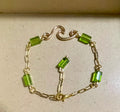(Copy) Lime Zest Gold Plated Paperclip Wave Bracelet or Anklet- Sublime Designs By Suzie