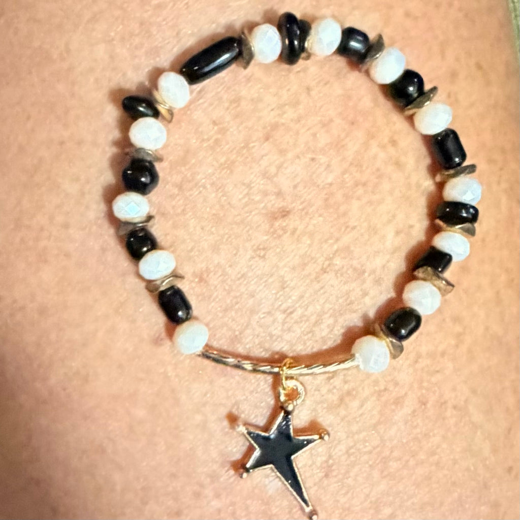 Black & Gold Starburst Bracelet