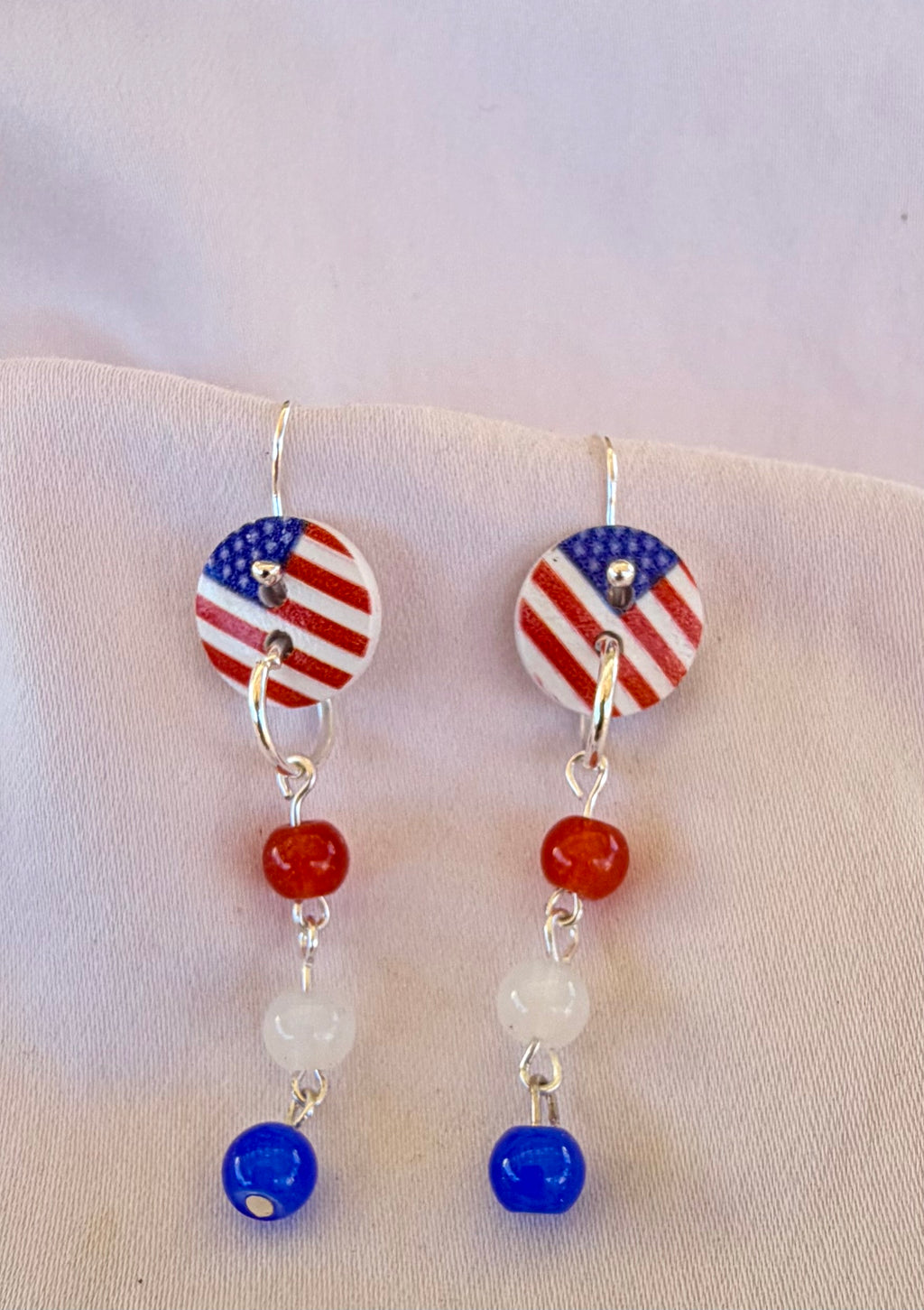 4th of July Independence Day Patriotic Red White Blue Beaded Jewelry Set by SublimeDesignsBySuzie in Ormond Beach