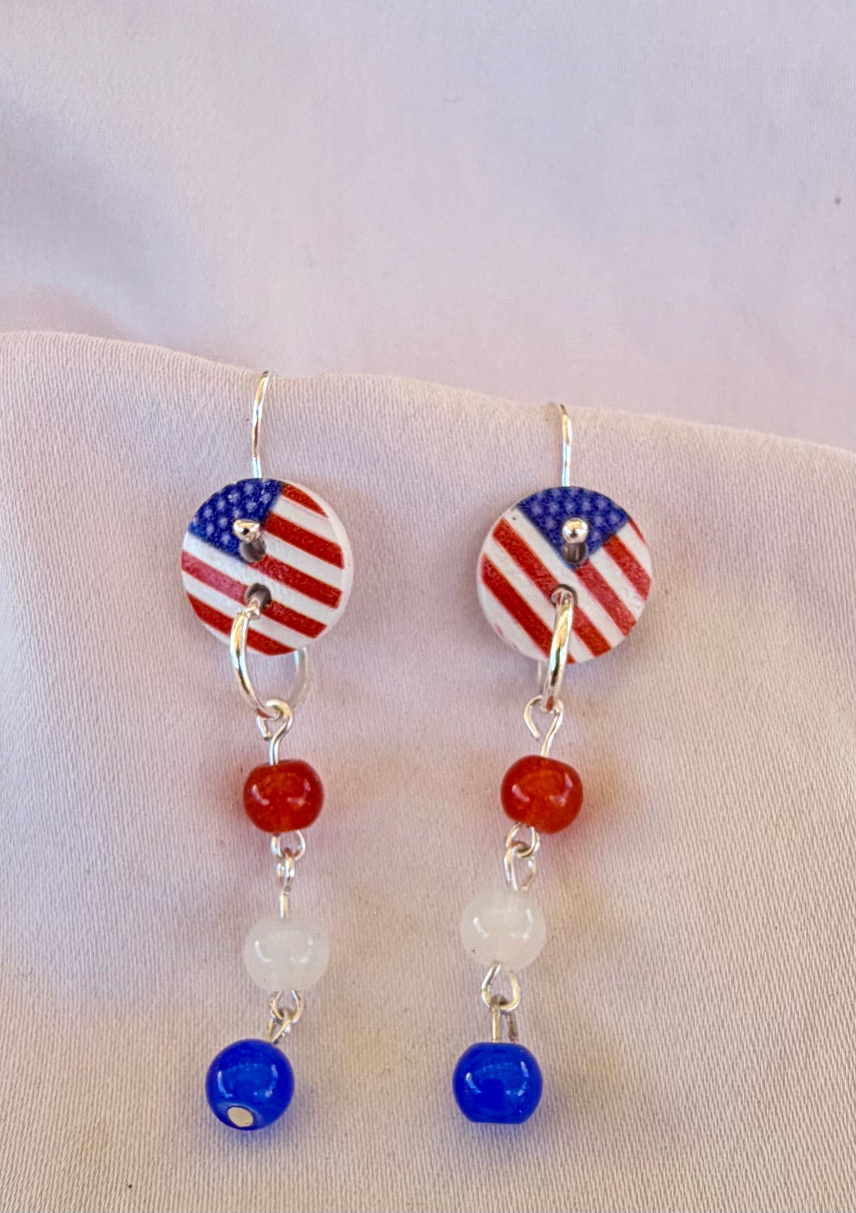4th of July Independence Day Patriotic Red White Blue Beaded Jewelry Set by SublimeDesignsBySuzie in Ormond Beach
