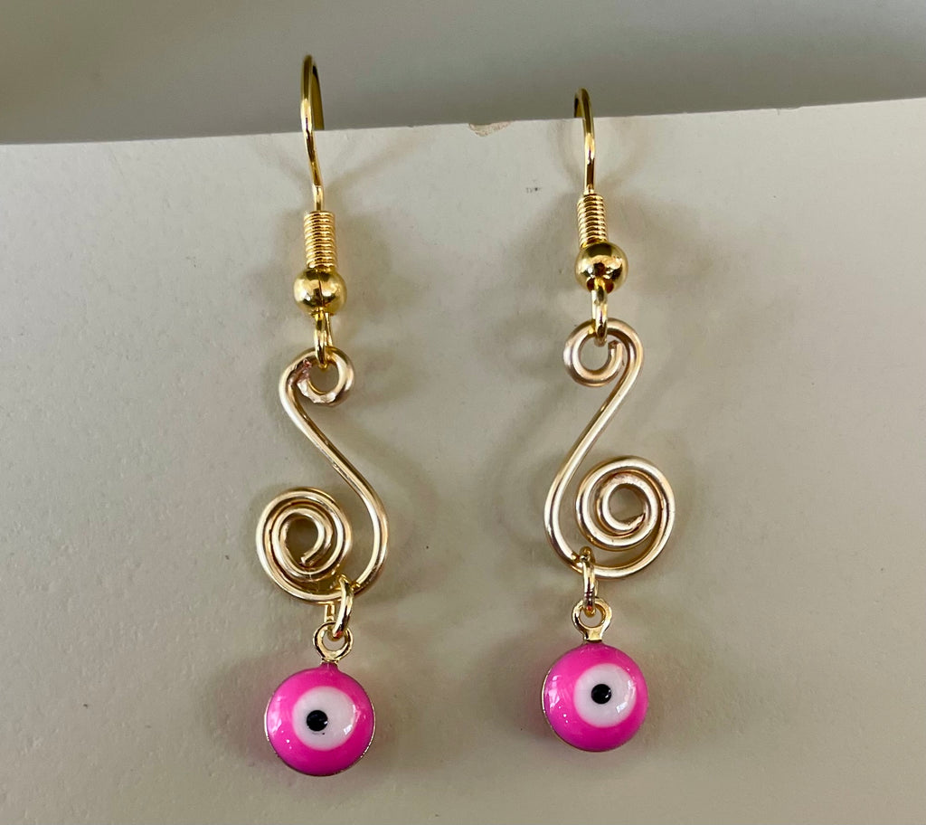 Pink Evil Eye Nazar 18K Gold Plated Fine Jewelry Set- Sublime Designs by Suzie