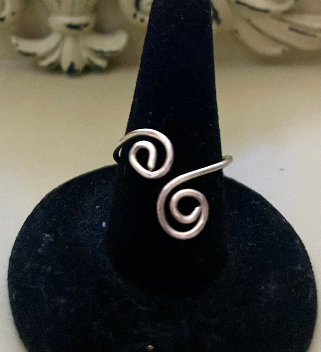 Gold Plated PVD or Silver Plated Double Swirl Rings