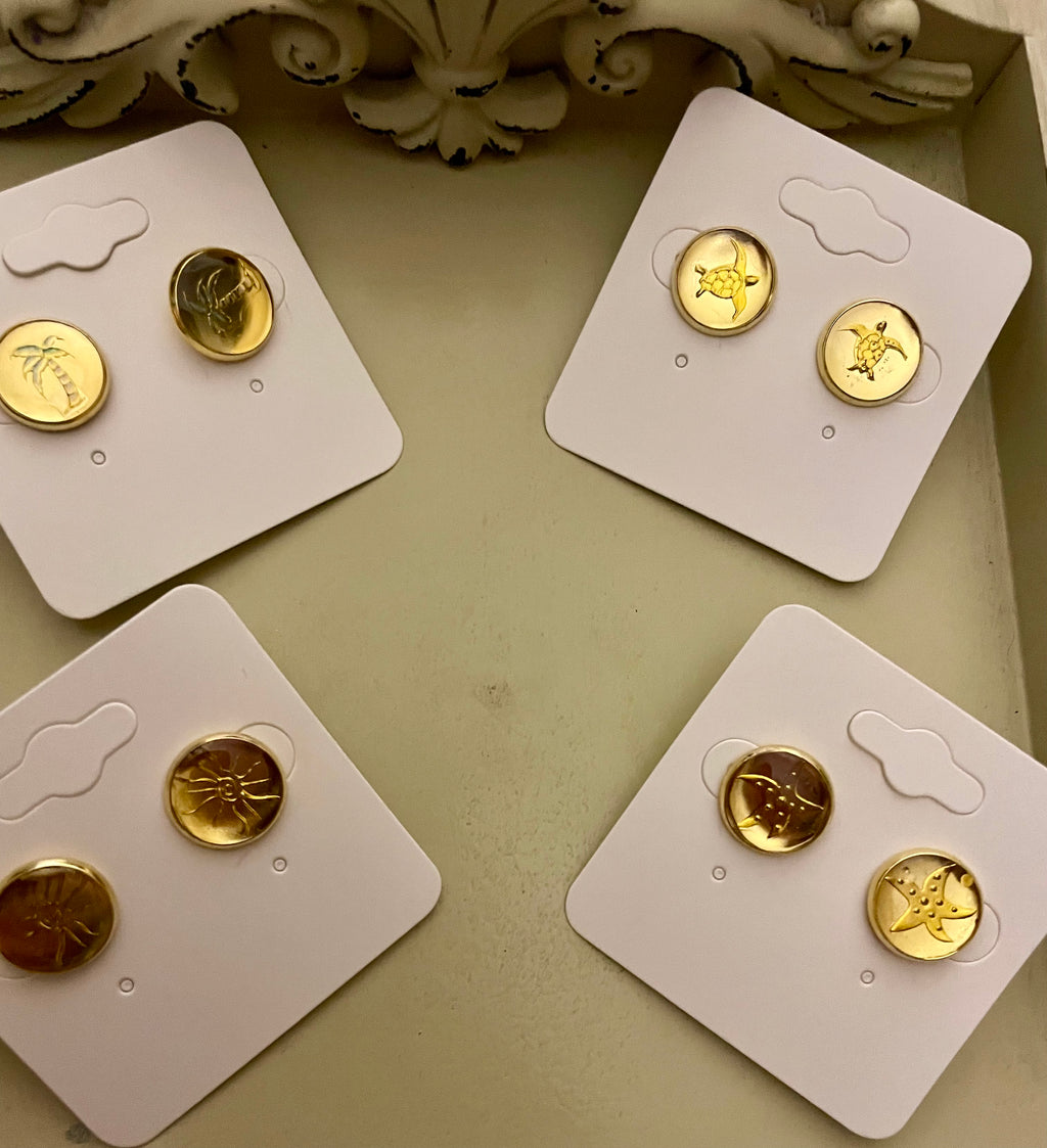 Sunburst Studs and Bracelet. Gold Filled