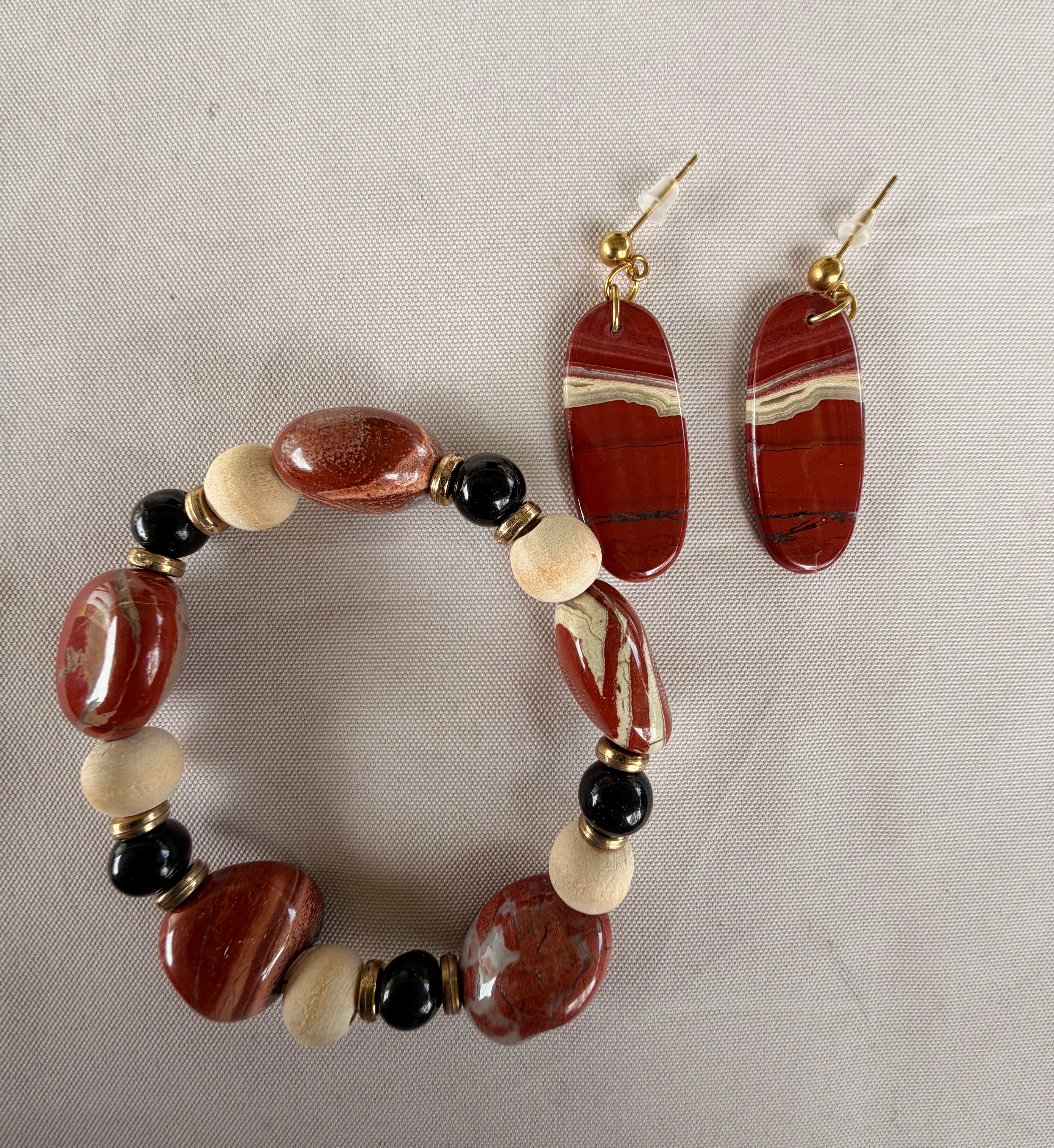 Autumn Embers Jasper Jewelry Set