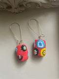 Millefiori Lampwork Glass Earrings