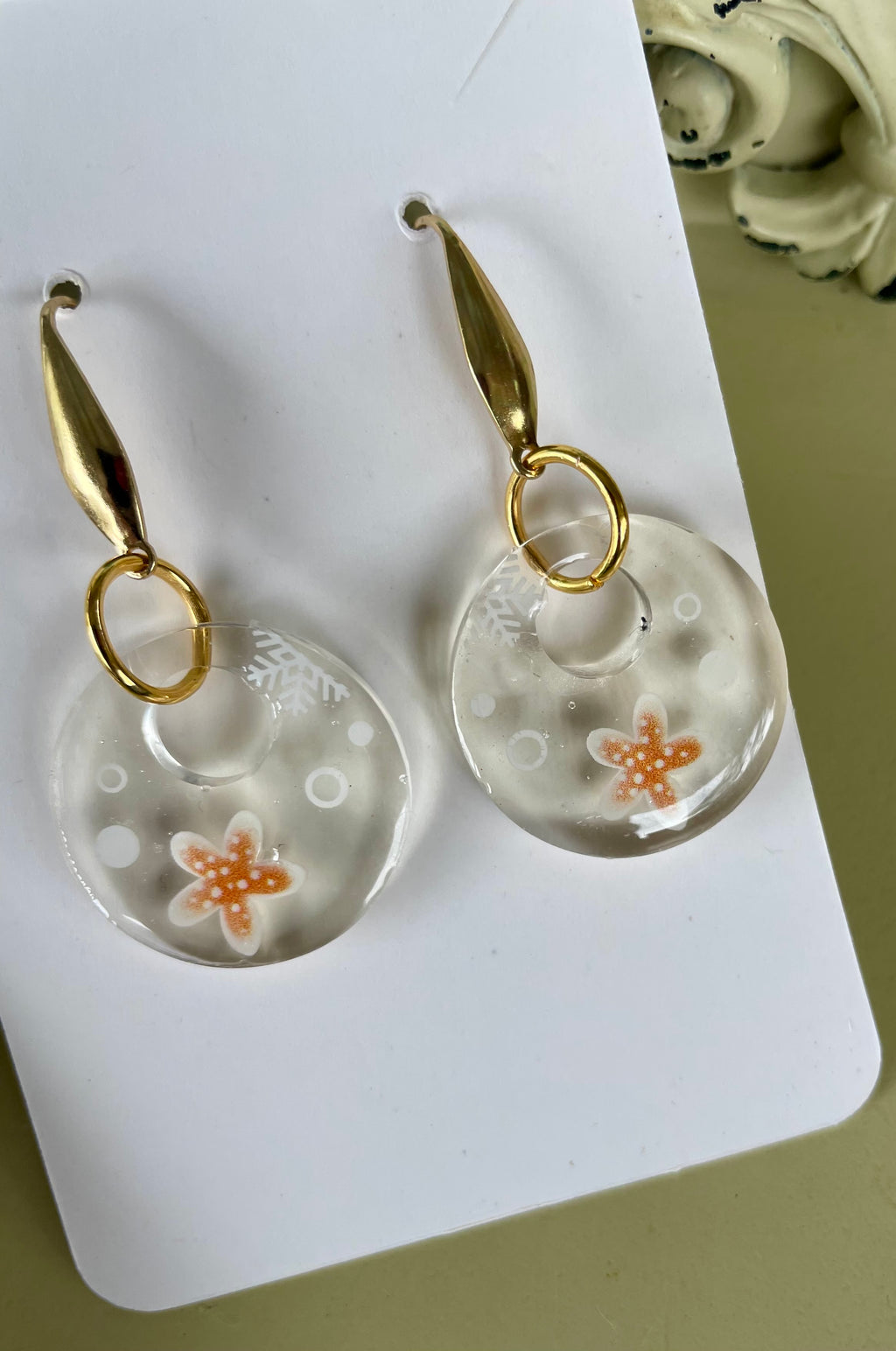 Peachy Starfish Bloom 18K Gold Plated PVD Jewelry Set- Sublime Designs by Suzie