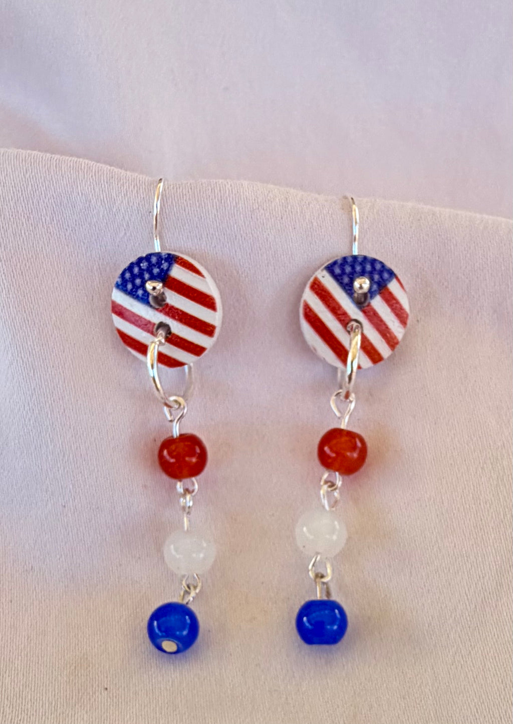 4th of July Independence Day Patriotic Red White Blue Beaded Jewelry Set by SublimeDesignsBySuzie in Ormond Beach
