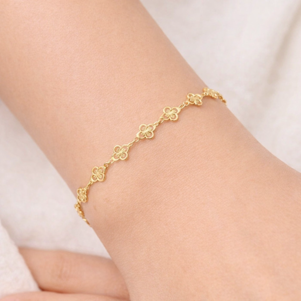 Clover Branklet- Waterproof Interchangeable Jewelry- Stainless Steel & Gold Plated