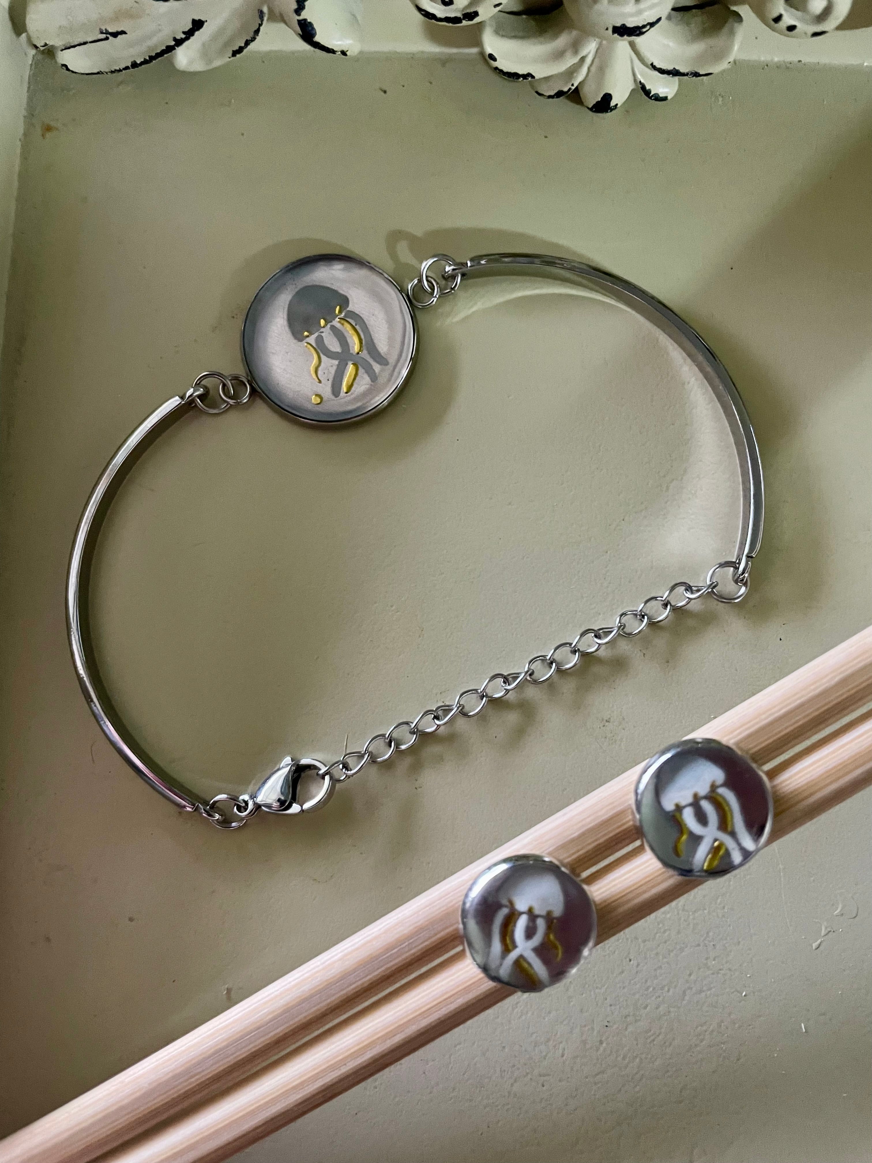 Stainless Steel Pineapple/ Starfish/ Jellyfish Stud Earrings