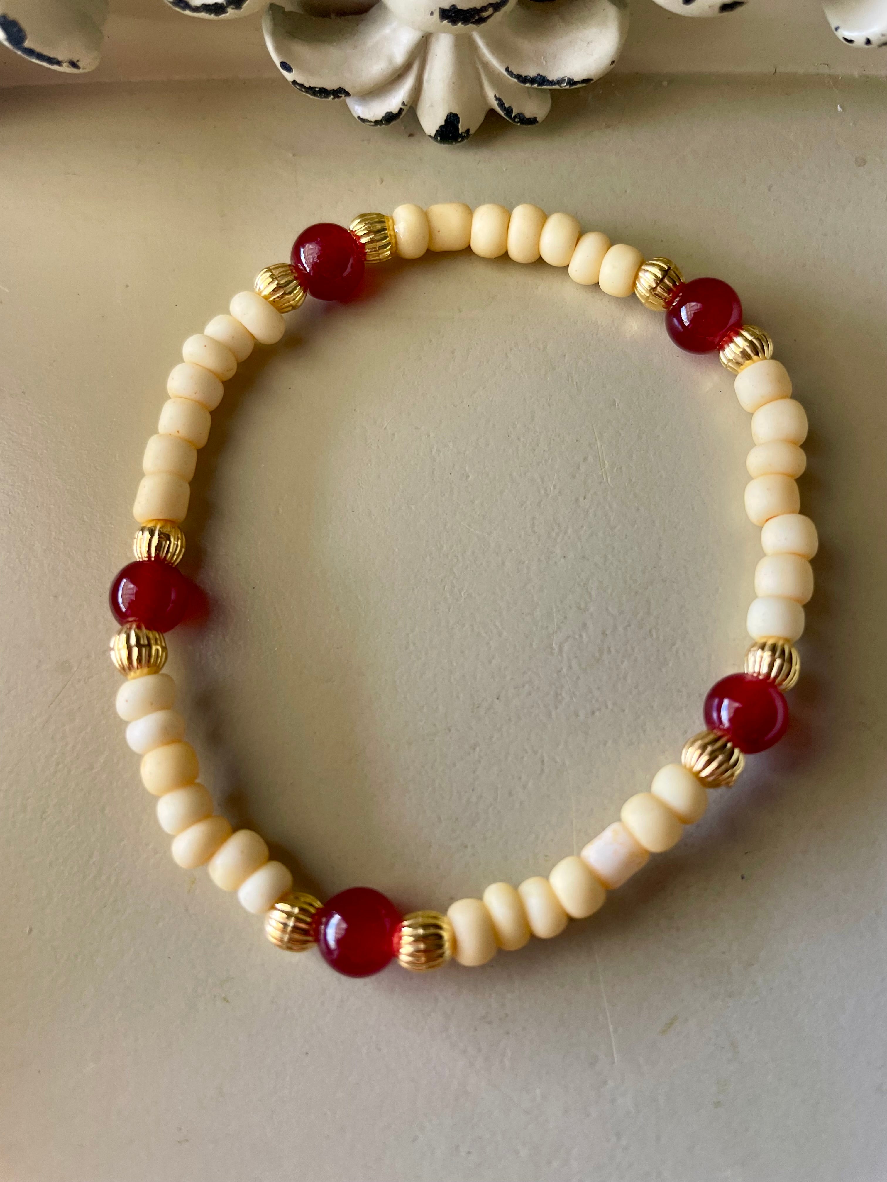 Crimson Blossom Jewelry Set