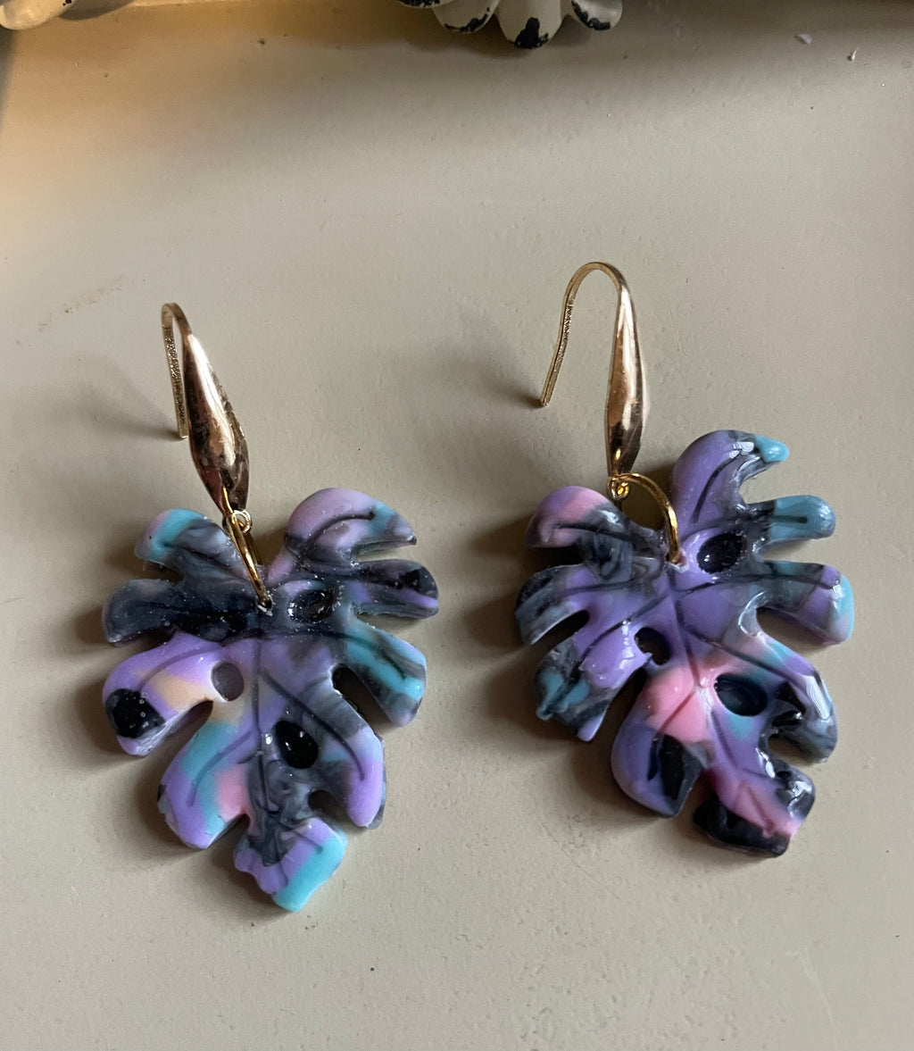 Galaxy Tropics Monstera Leaf Jewelry Set
