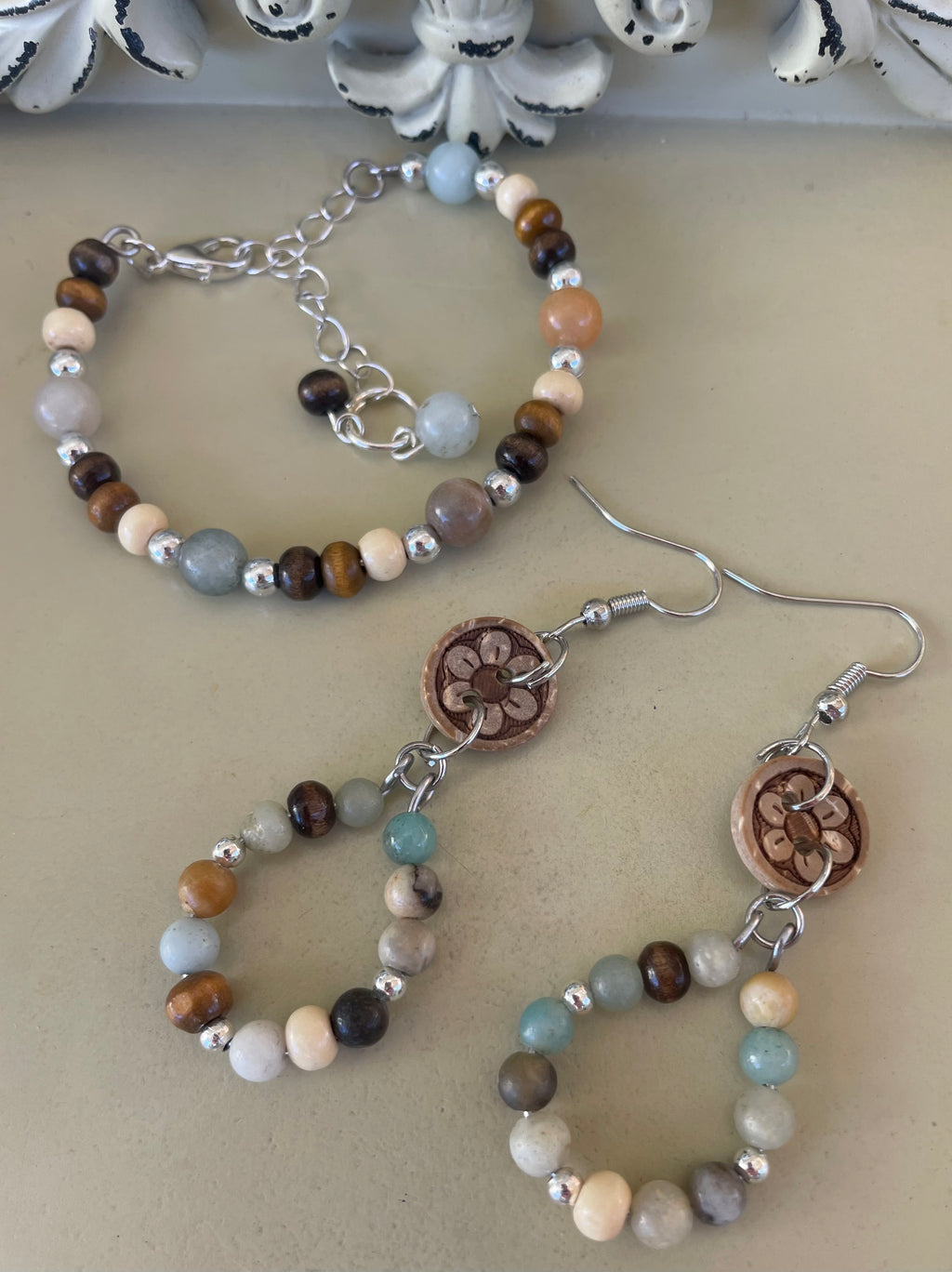 Amazonite & Tiger's Eye Earth Jewelry Set by Sublime Designs by Suzie
