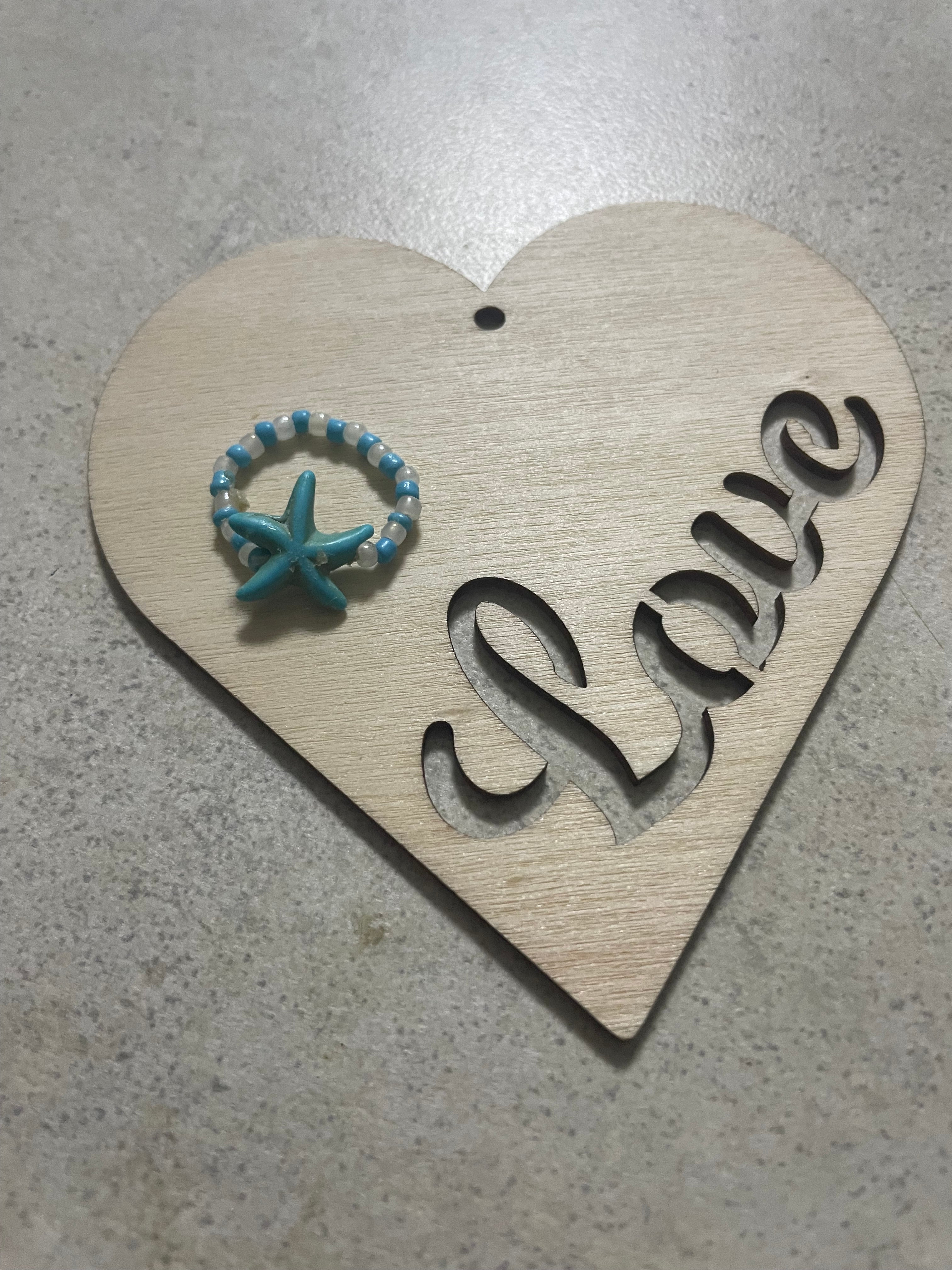 Pink or Turquoise Starfish Ring