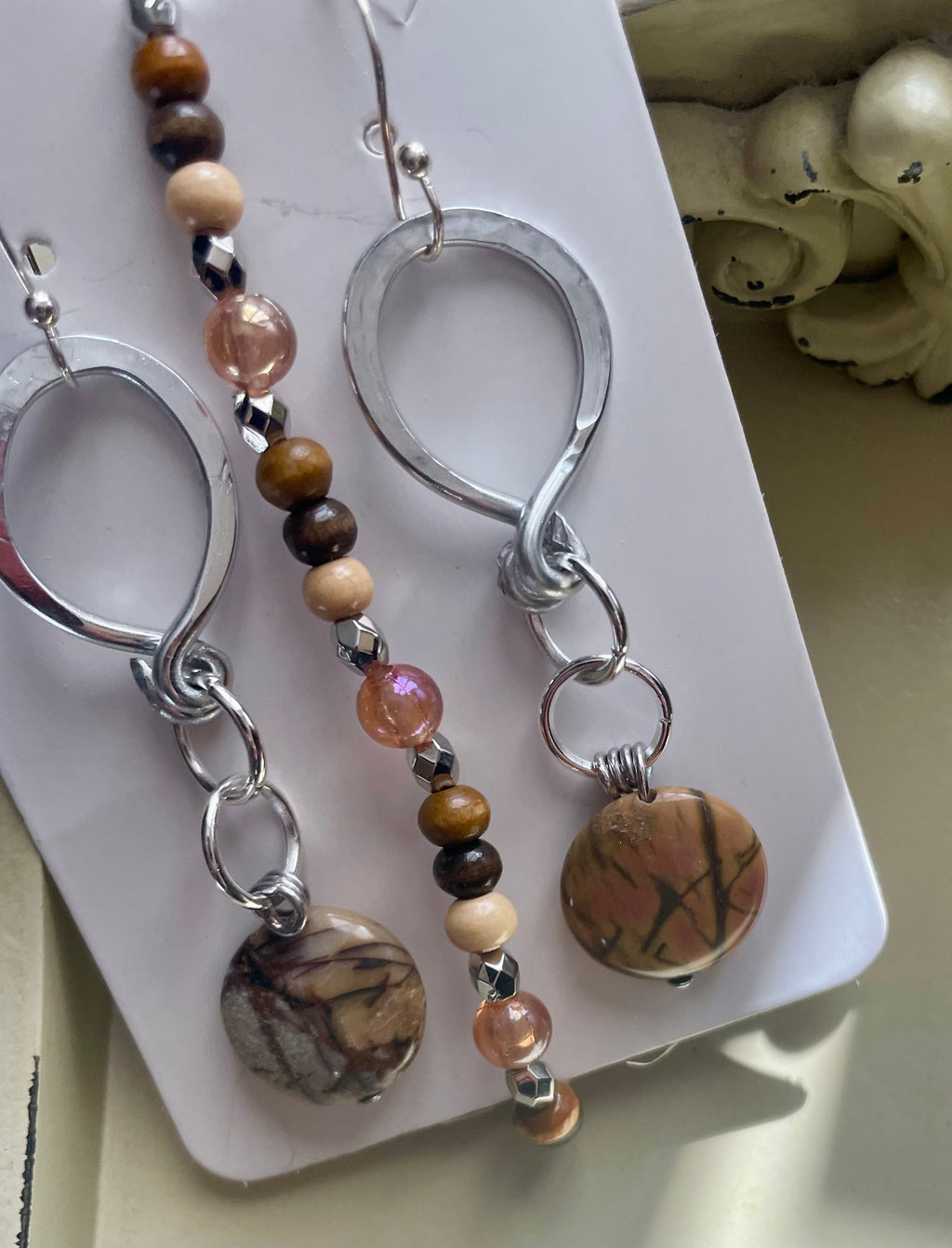 Earthy Cascade Dangle Jewelry Set