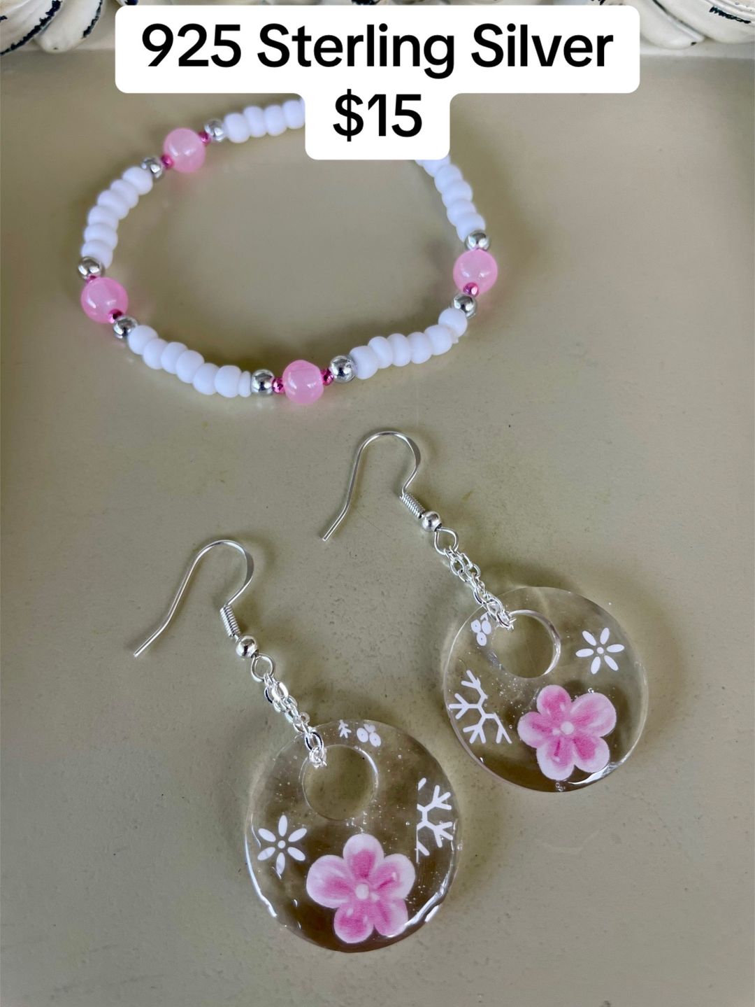 Sterling Silver Sakura Pink Blossom Fine Jewelry Set- Sublime Designs by Suzie