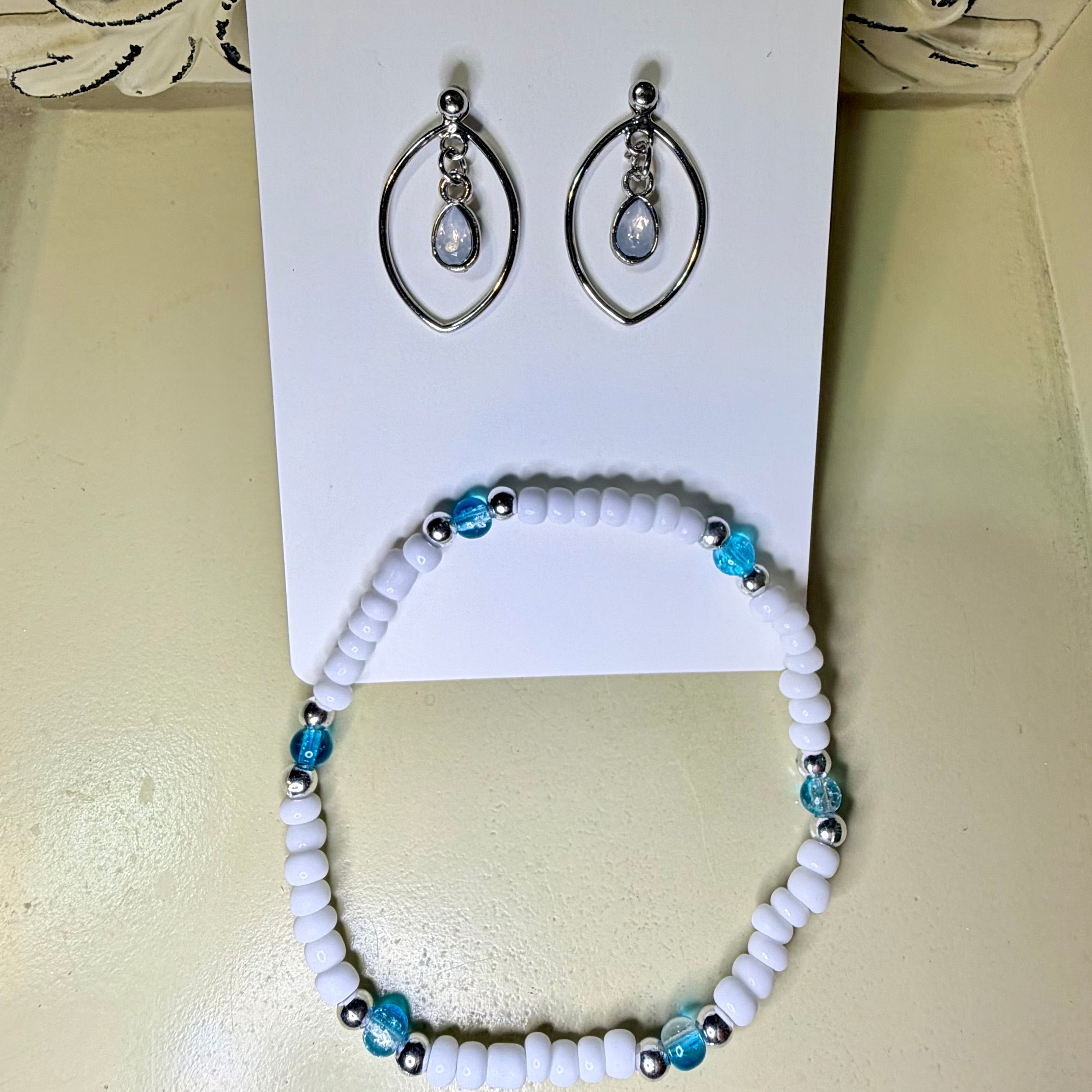 Sky Mist White and Blue Pearl Jewelry Set by SublimeDesignsBySuzie