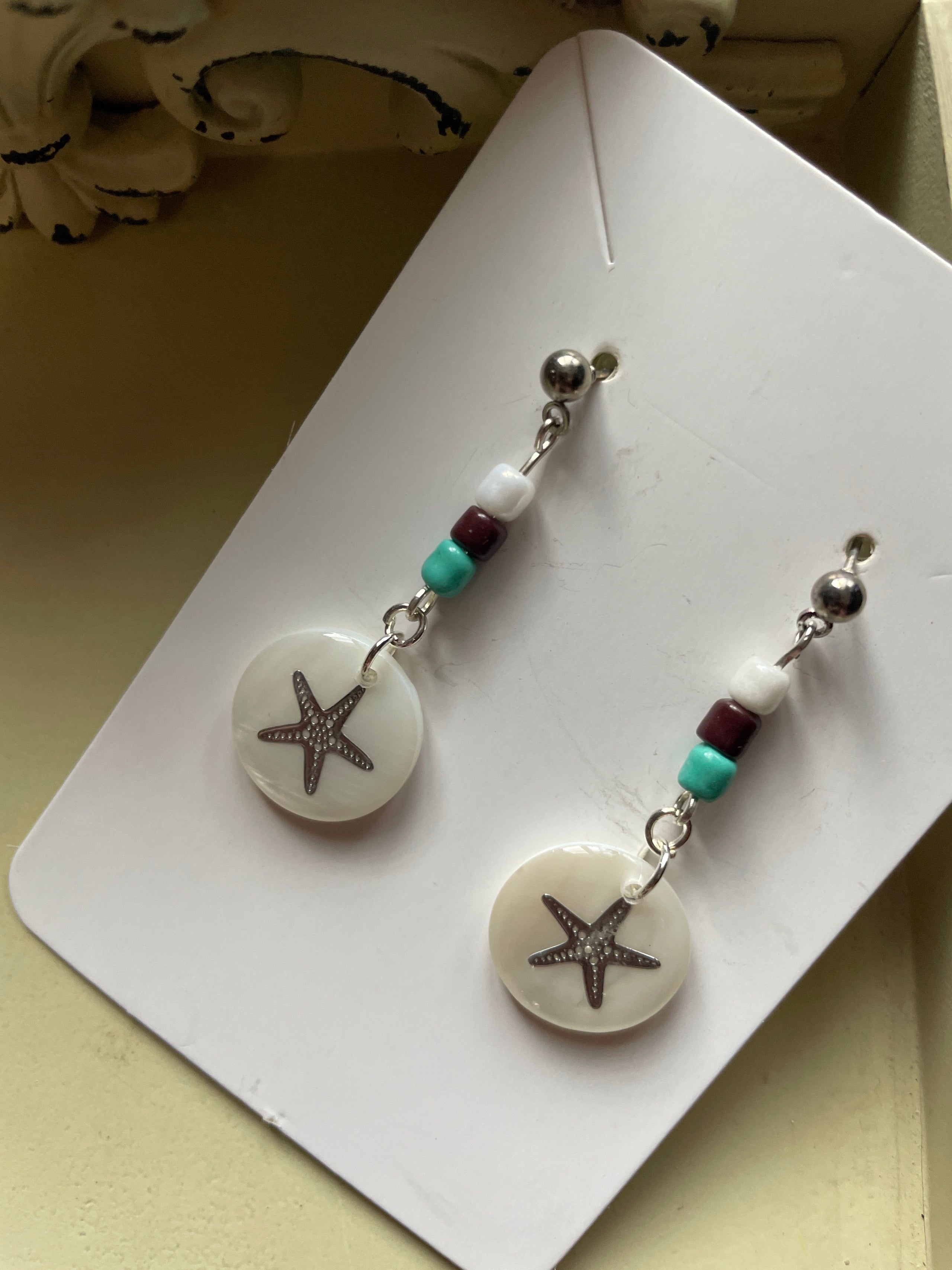 Starfish Dangle Drop Earrings