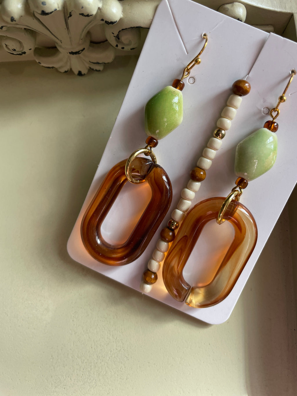 Boho Tortoise Shell Glass Nugget Set