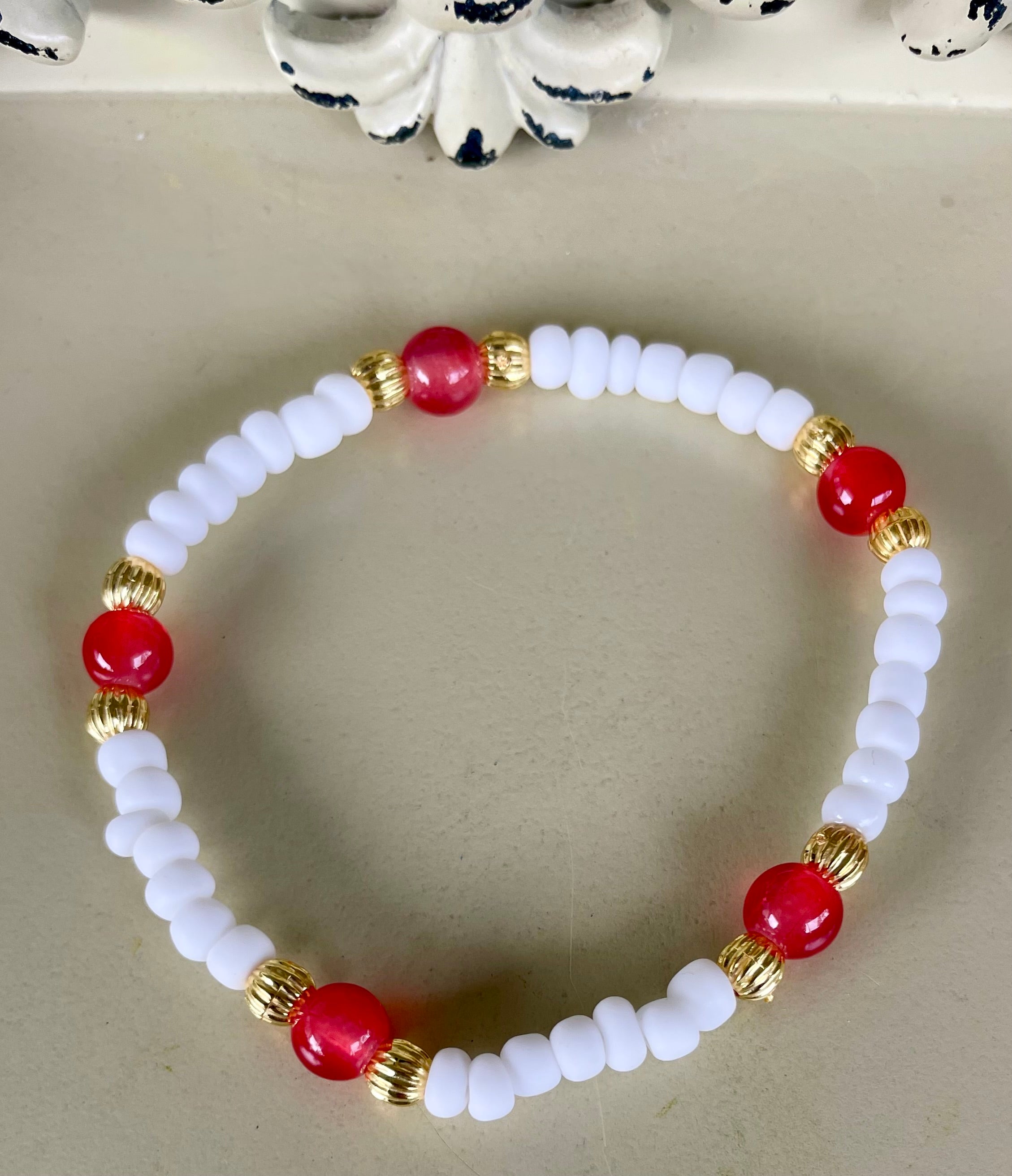 18K Gold Plated PVD Red Hibiscus Flower Set- Sublime Designs by Suzie