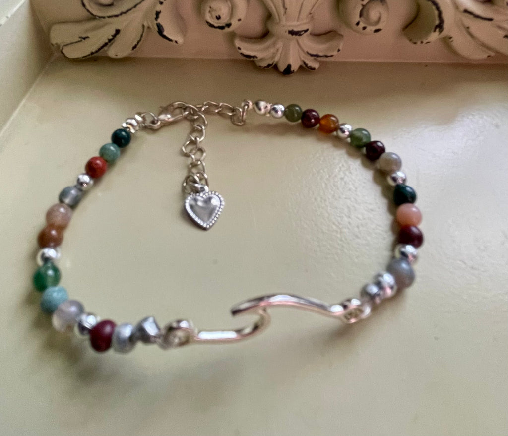 Jasper & Amazonite Catch the Wave Pura Vida Bracelet or Anklet