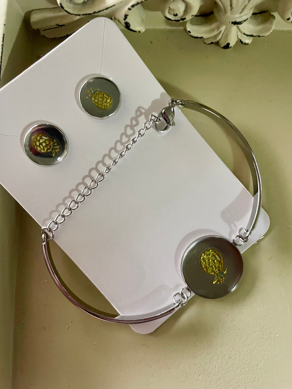 Stainless Steel Pineapple/ Starfish/ Jellyfish Stud Earrings