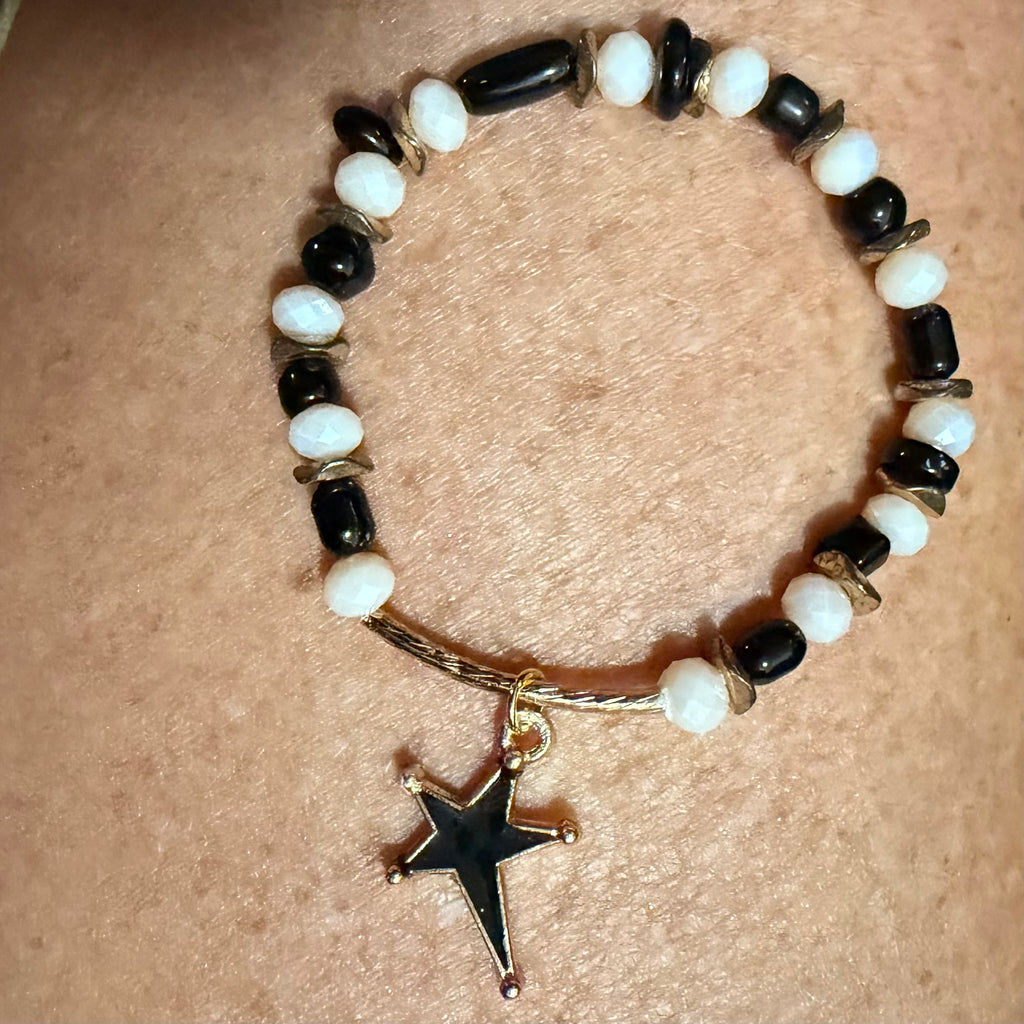 Black & Gold Starburst Bracelet