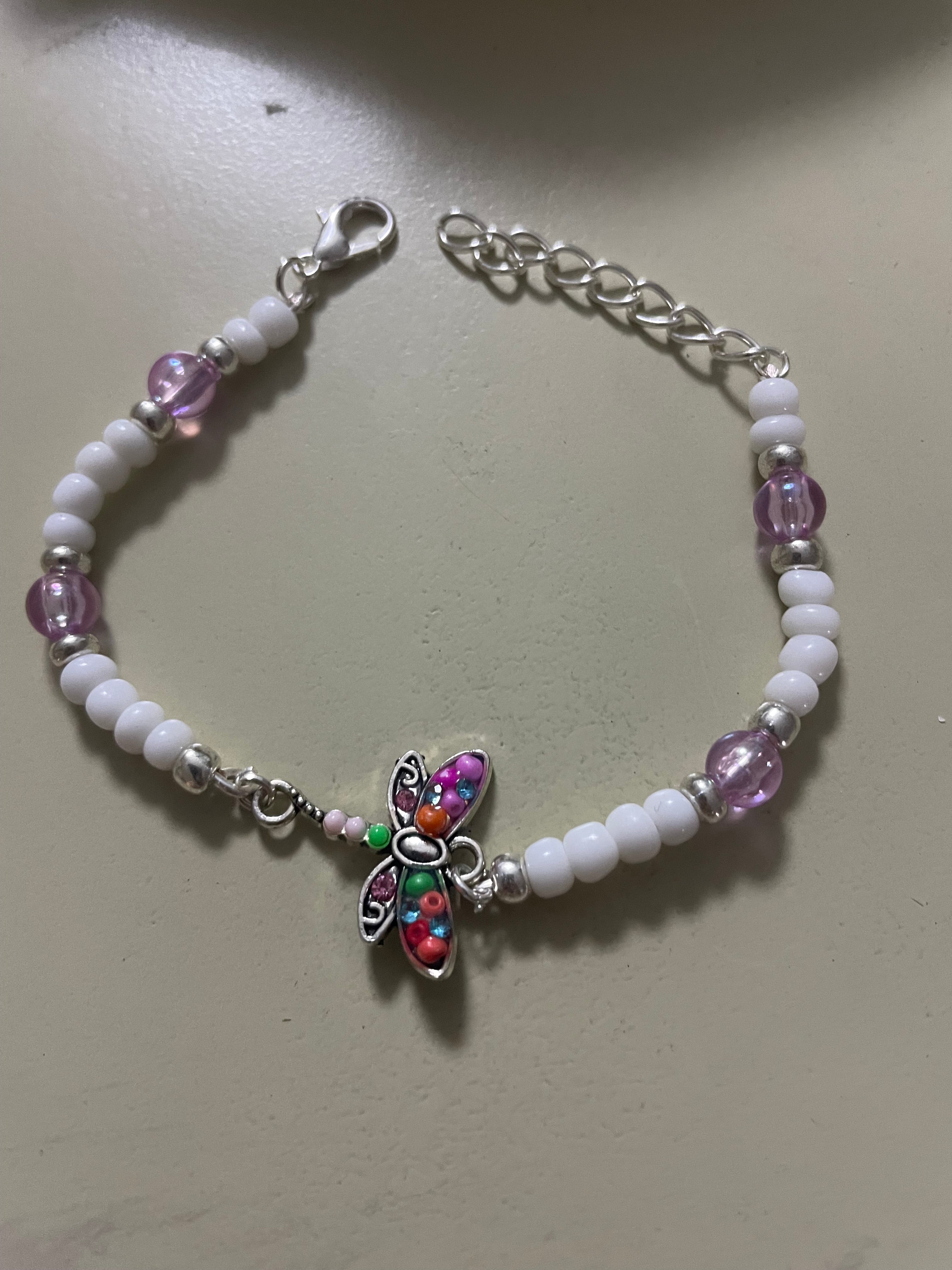 Whimsical Rainbow Butterfly Bracelet